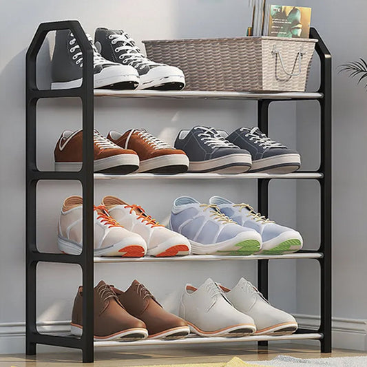 Space-Saving Folding Shoe Rack – 4-Layer Organizer |