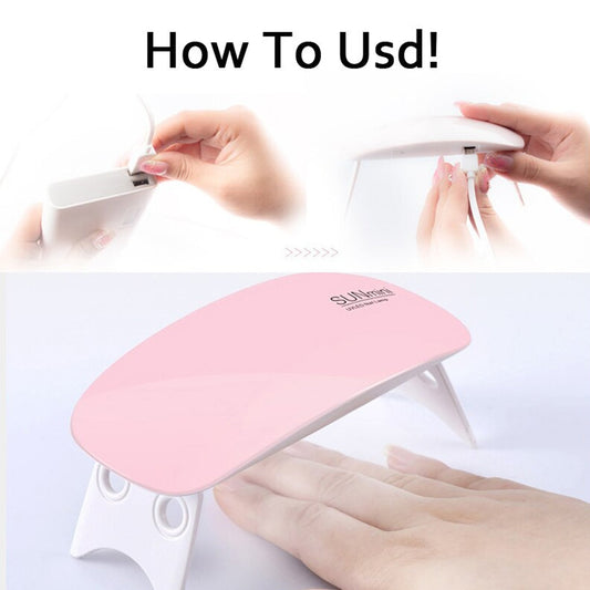 Gel Nail Dryer – Portable Mini UV LED Lamp for Salon Finish
