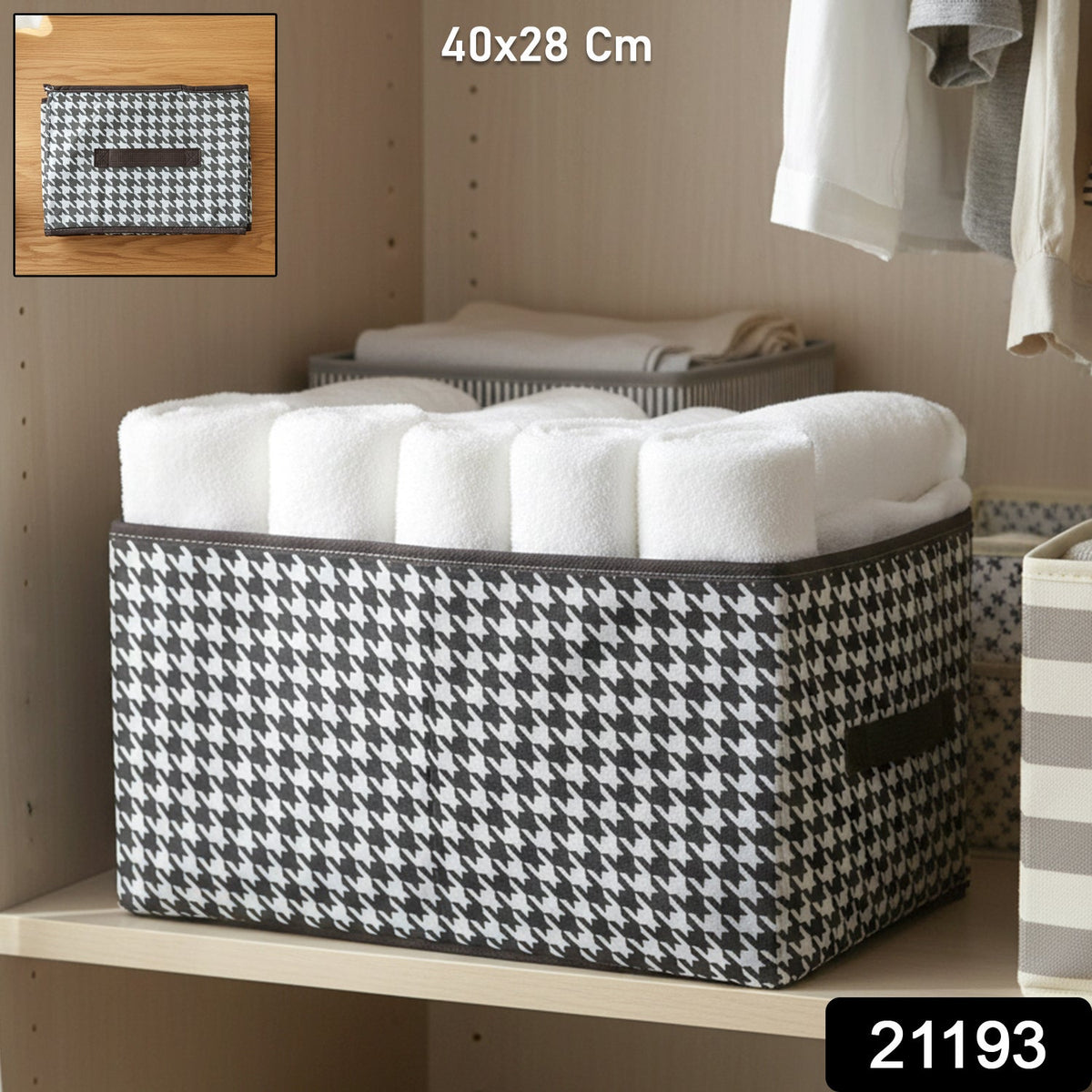 Space-Saving Fabric Storage Basket – Organiser for Home