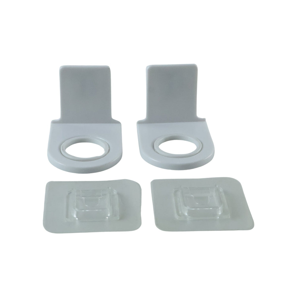A single white plastic bottle holder with measurements of 5 cm height and 6 cm width indicated by arrows.