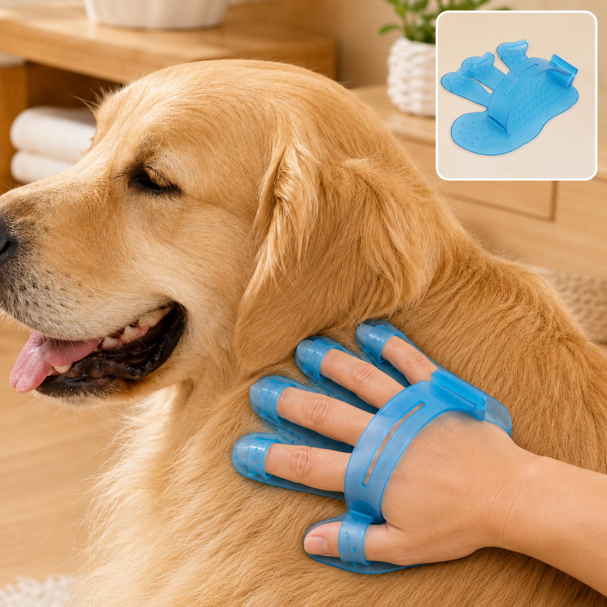 Pet Grooming Gloves – Gentle & Effective Fur Removal and Massage - view 1