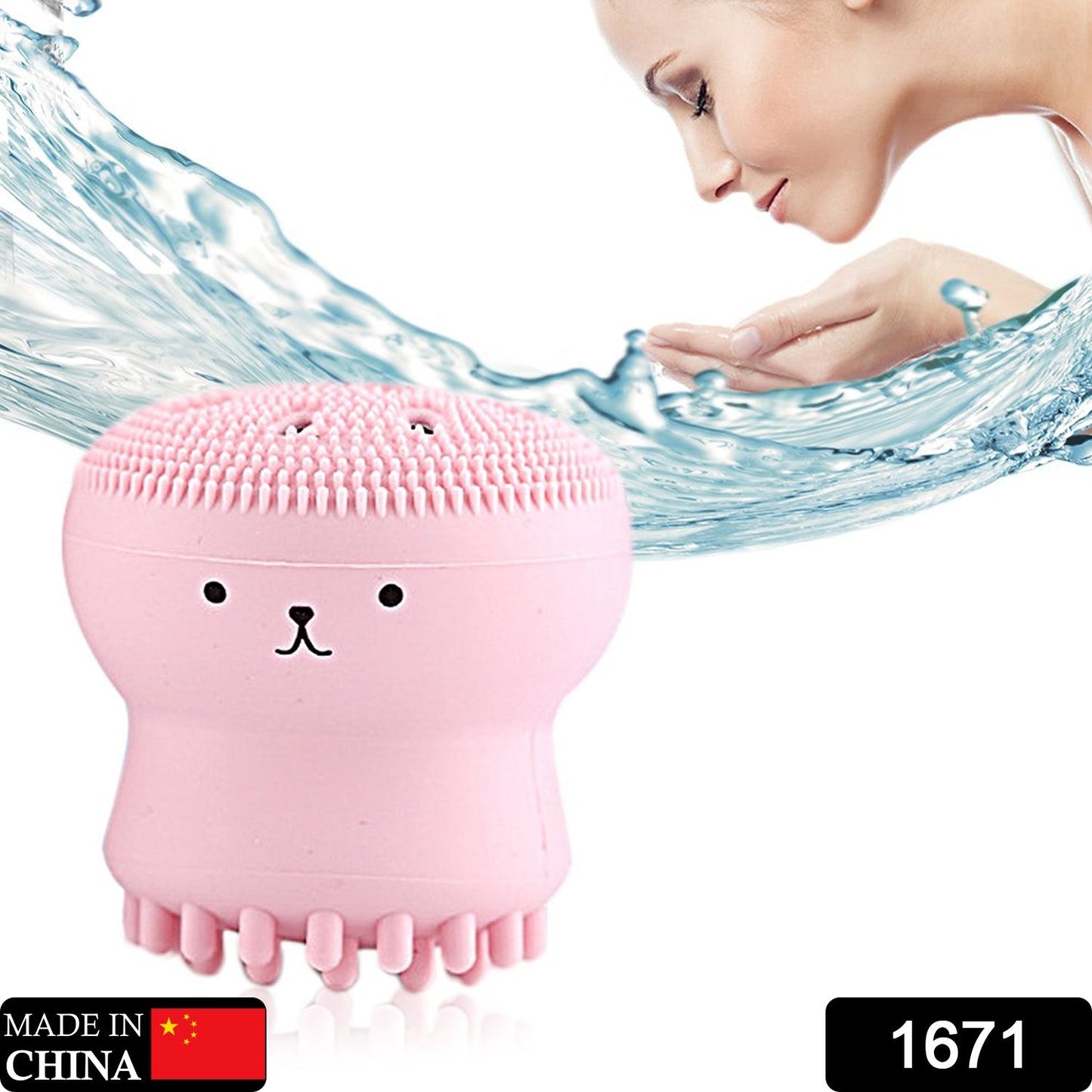 Silicone Facial Cleansing Brush – Octopus Shape & Gentle Massage | Velvet Wellness