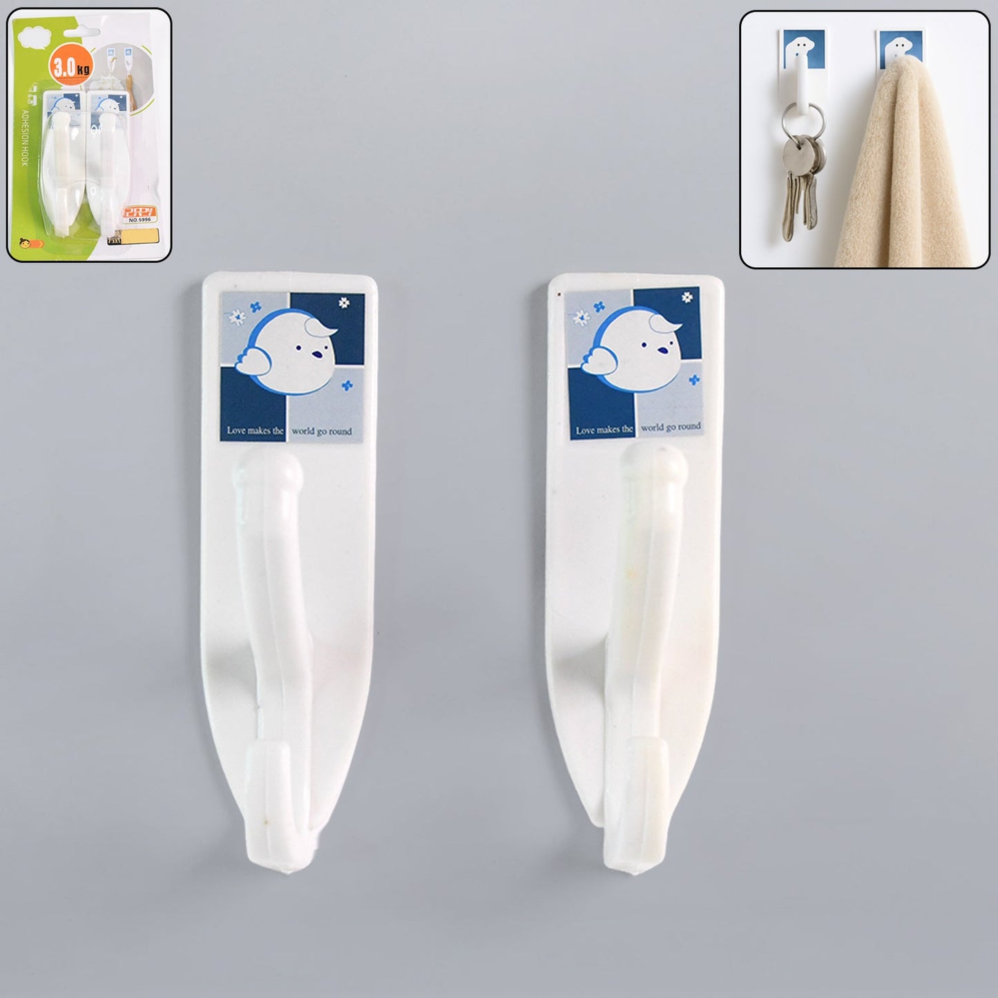 All-in-One Self-Adhesive Wall Hooks – Strong Hangers