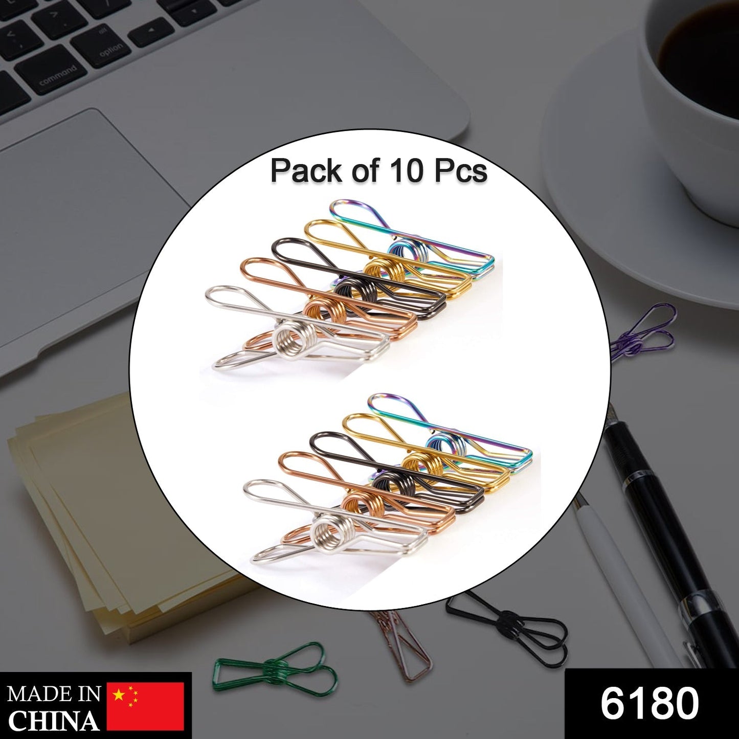 All-in-One Stainless Steel Clothes Clips – Sturdy - main product view