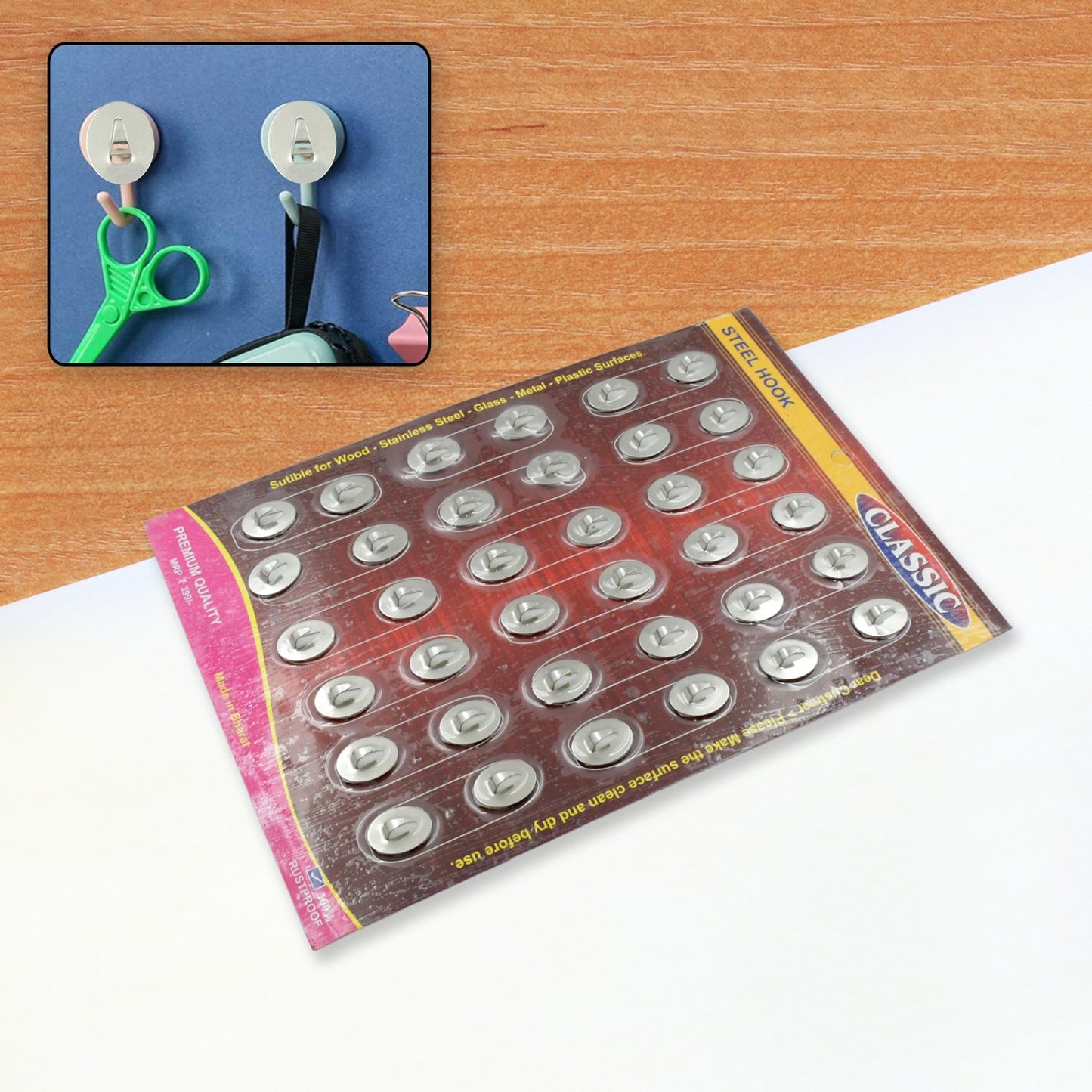 Stainless Steel Wall Hooks – Pc Self-Adhesive