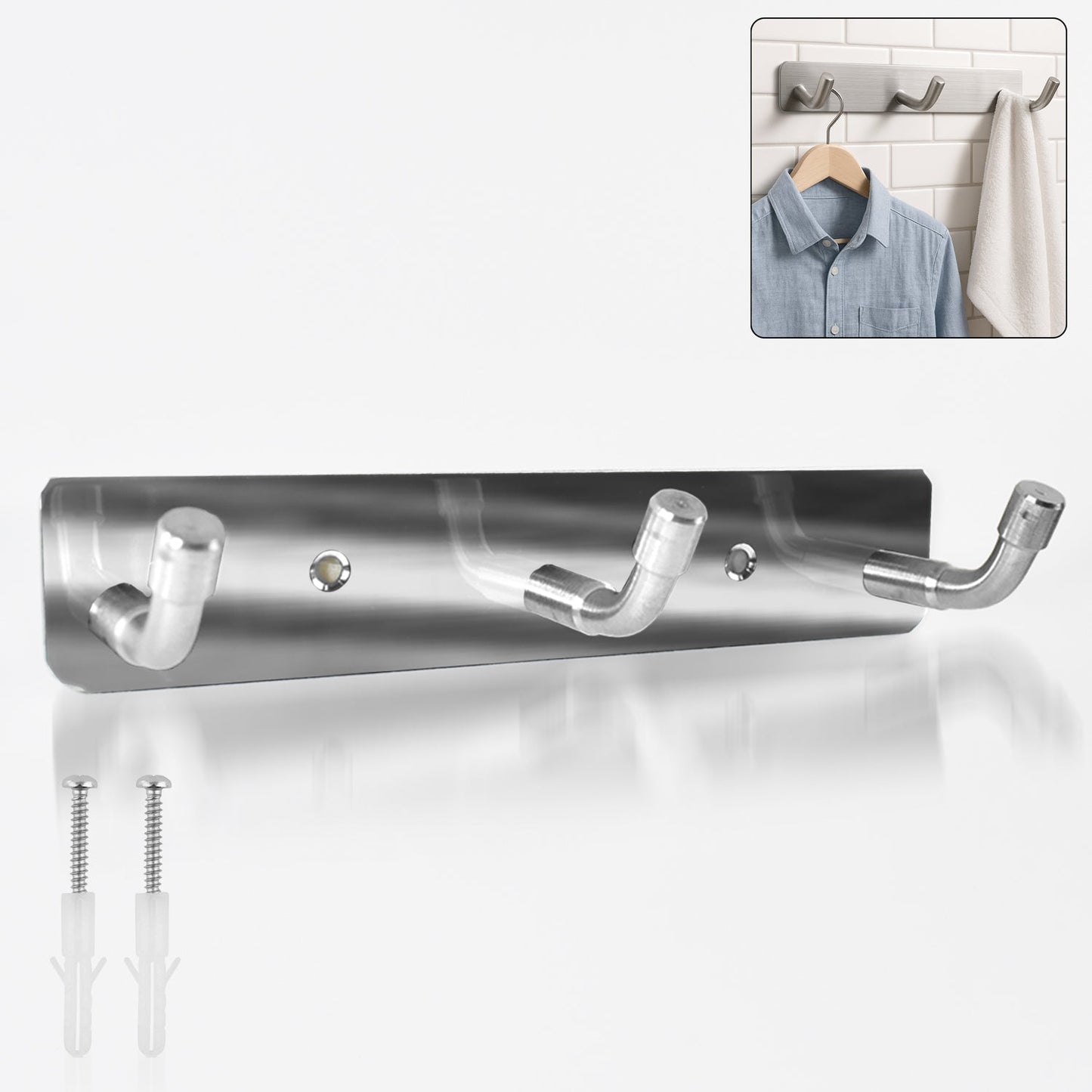 Clutter-Free Storage Stainless Steel Wall Mounted Coat Hook