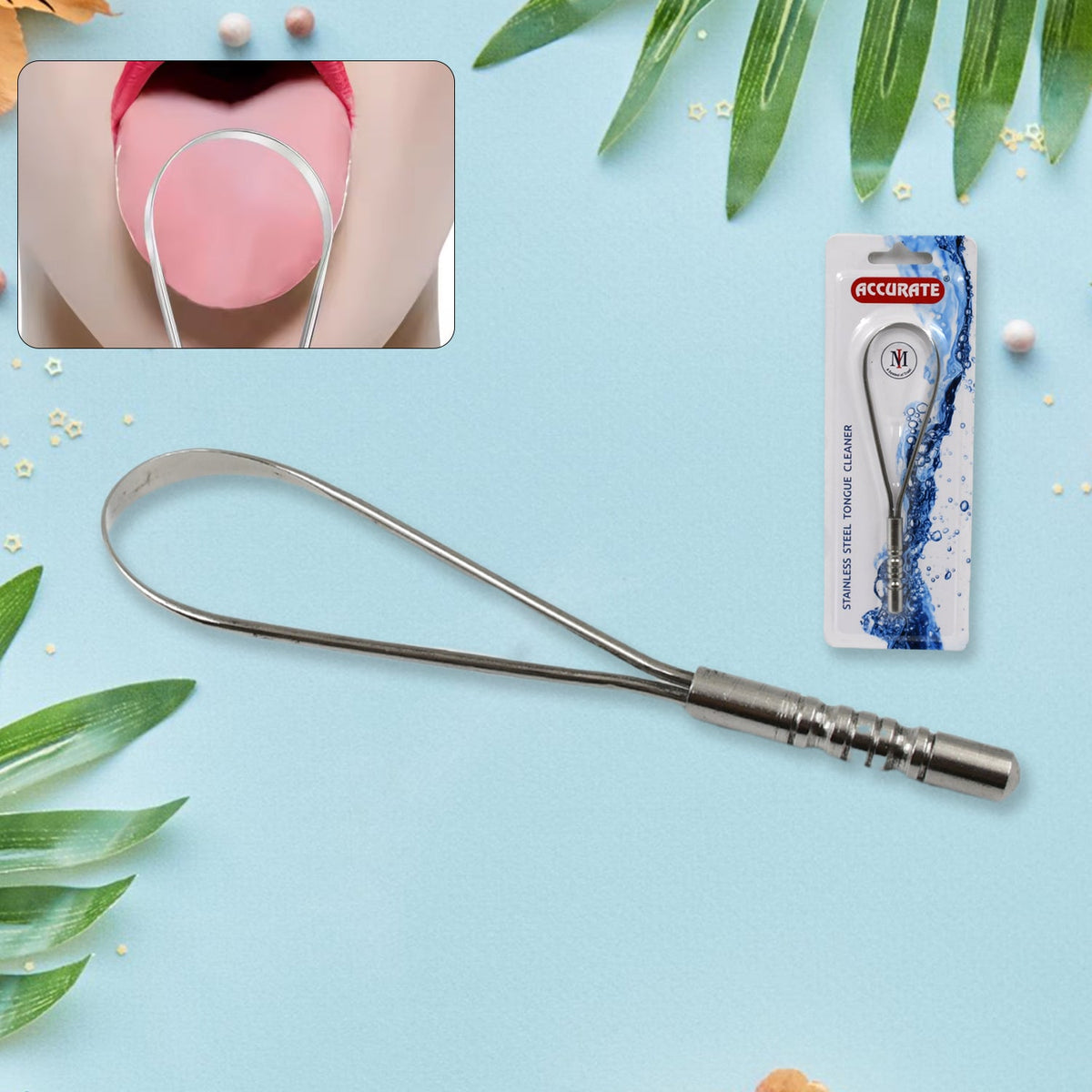 Steel Tongue Cleaner – Fresh Breath & Oral Hygiene