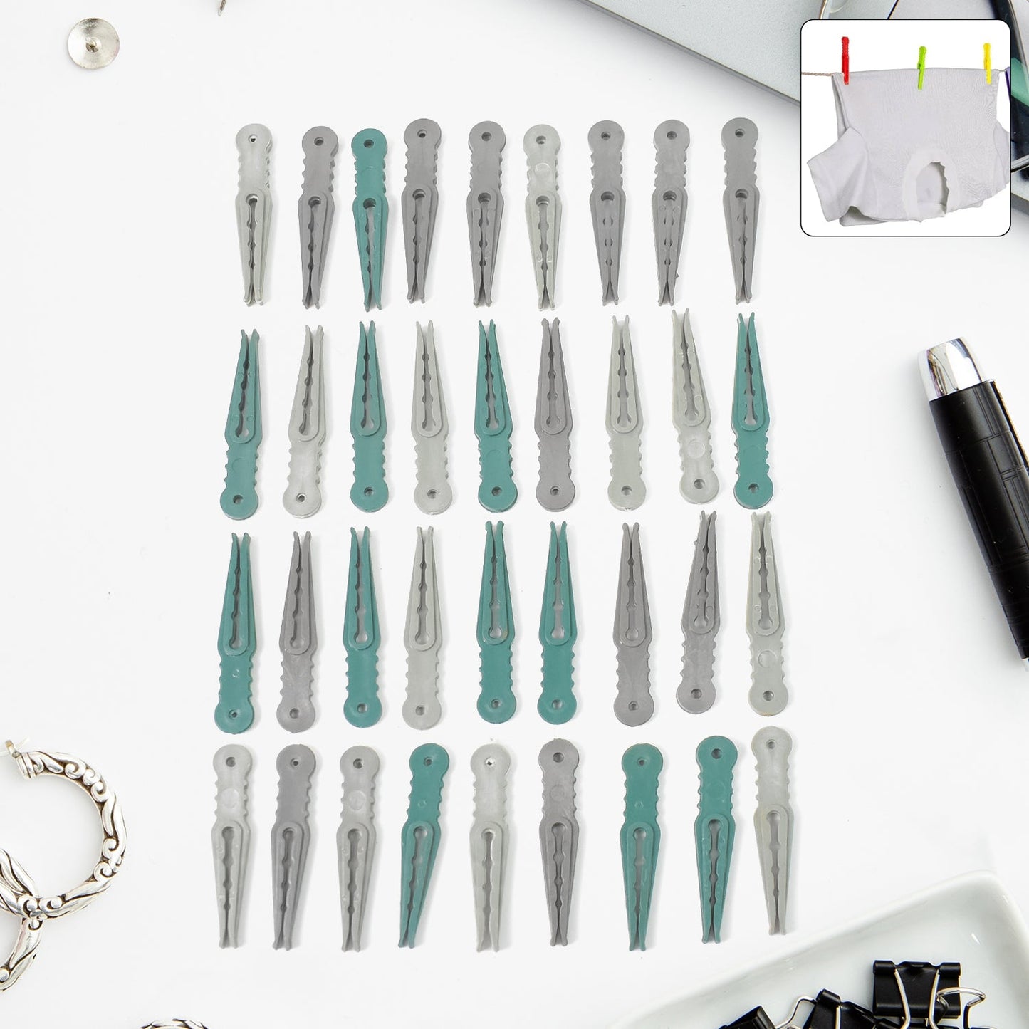 All-in-One Plastic Cloth Pegs (36 Pcs) – Strong