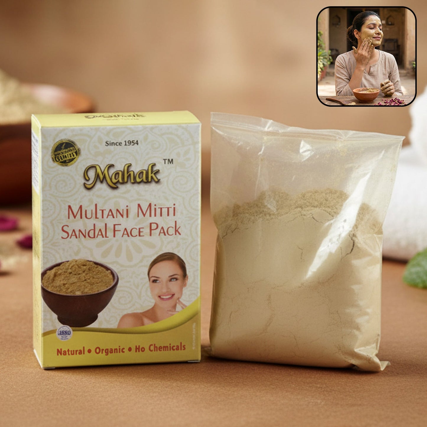 Multani Mitti Face Pack – Herbal Deep Cleansing Powder 80 gm