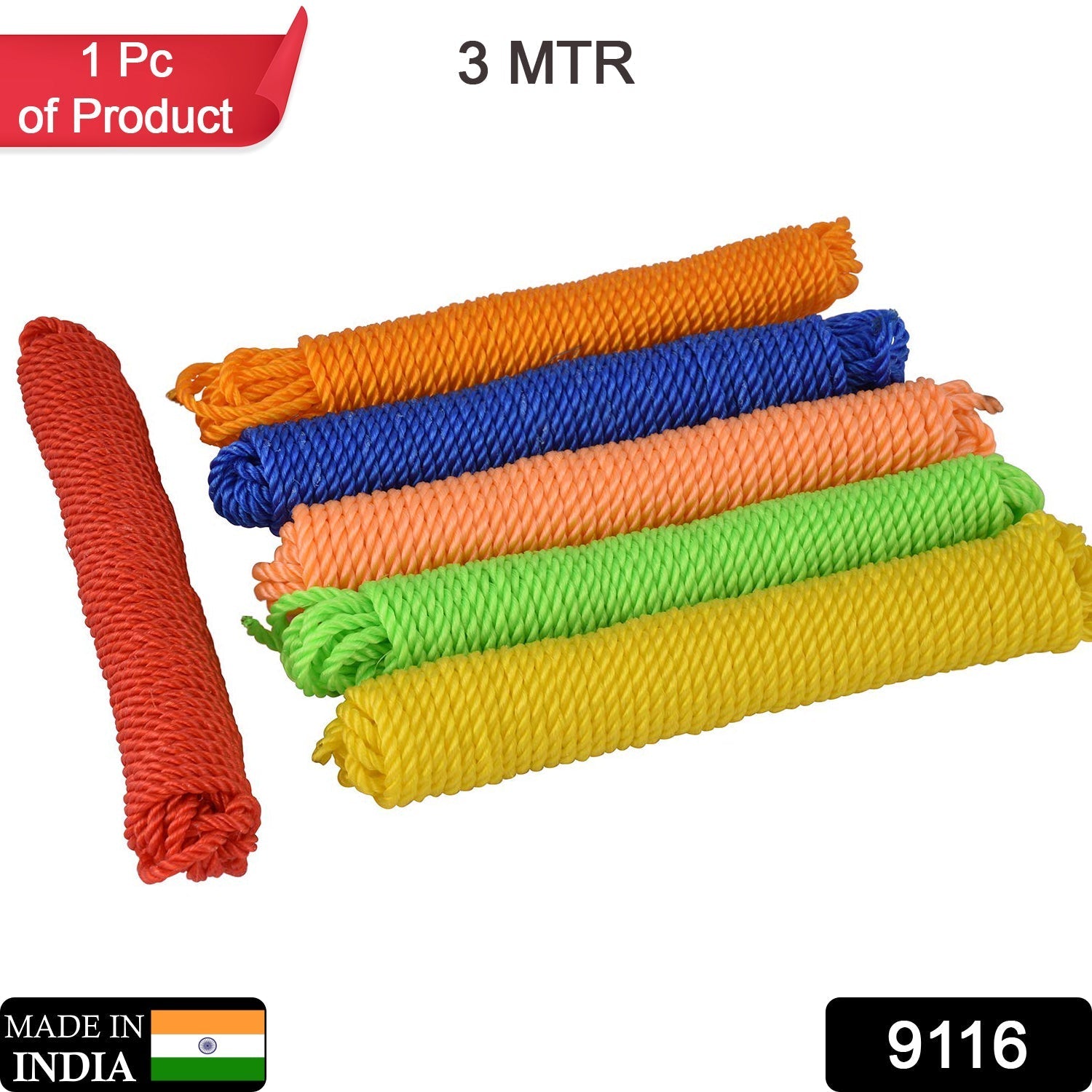 Heavy-Duty Clothesline – 3m Portable Drying Rope - main product view