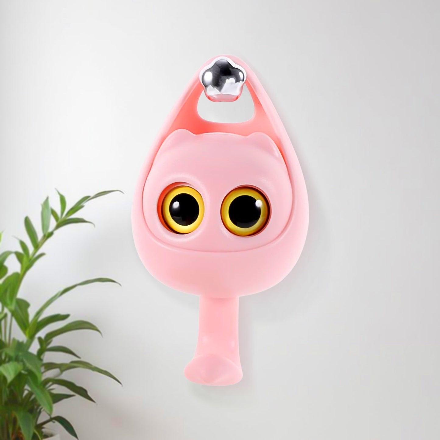 Adhesive Coat Hook – Cute Wink Cat Design, No Drill