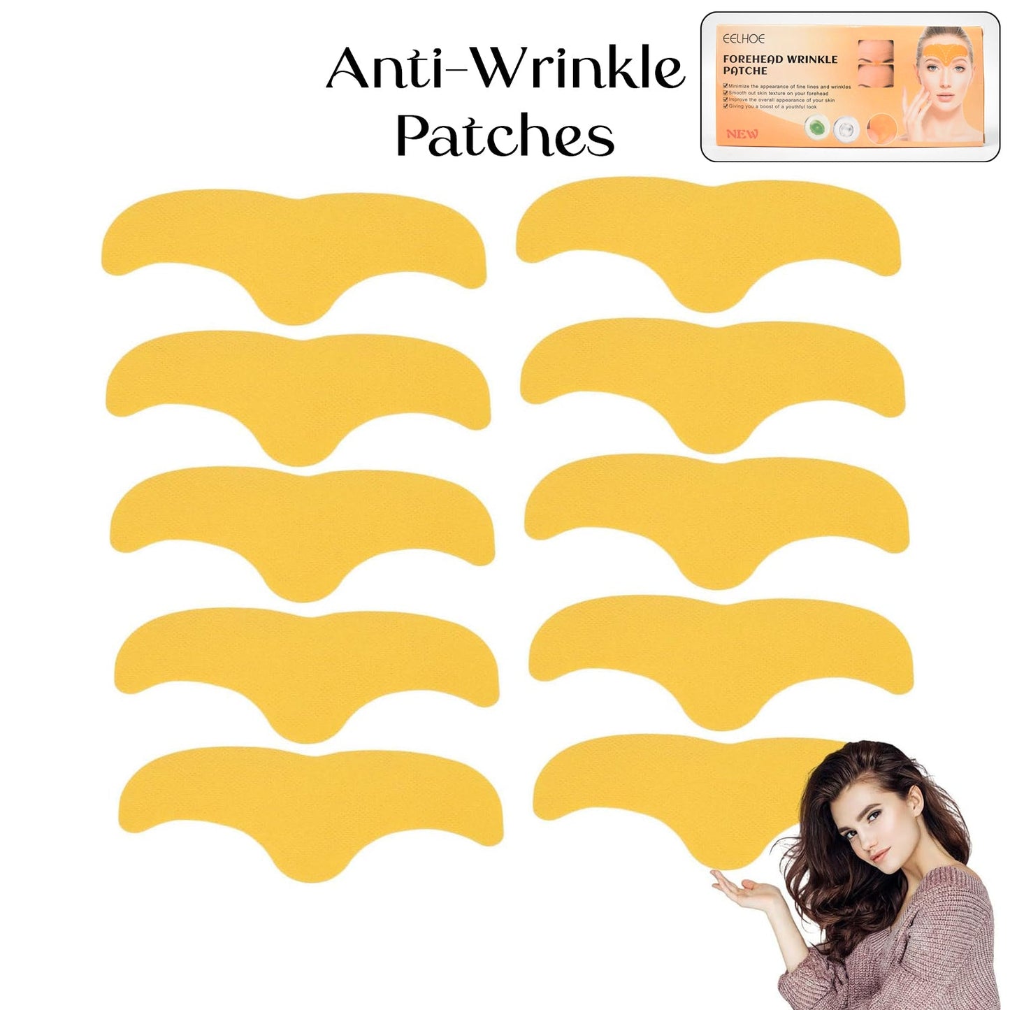 Forehead Wrinkle Patches (10 Pcs) – Anti-Aging Pads | GlowForm