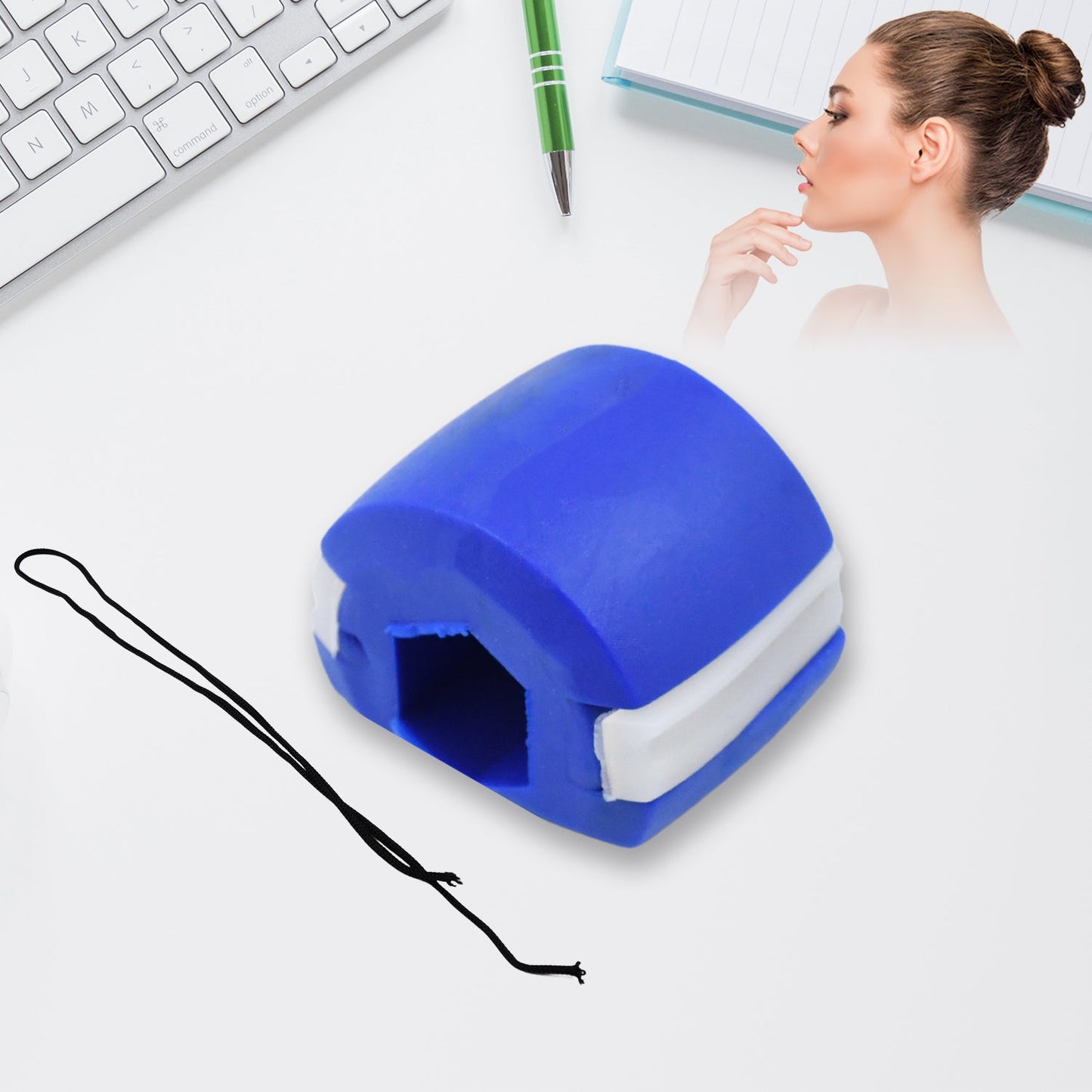 Jawline Exerciser – Dark Blue for Sculpting & Defining Jaw | FitFuzion