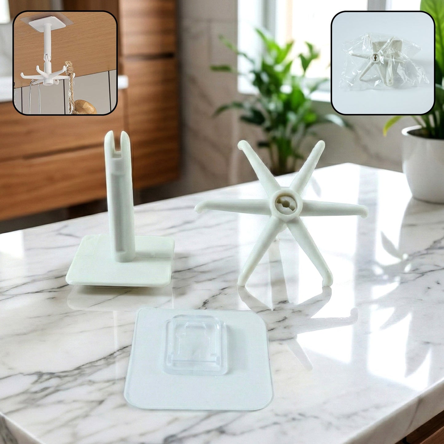 Self-Adhesive Wall Hook – 360° Rotating & Waterproof