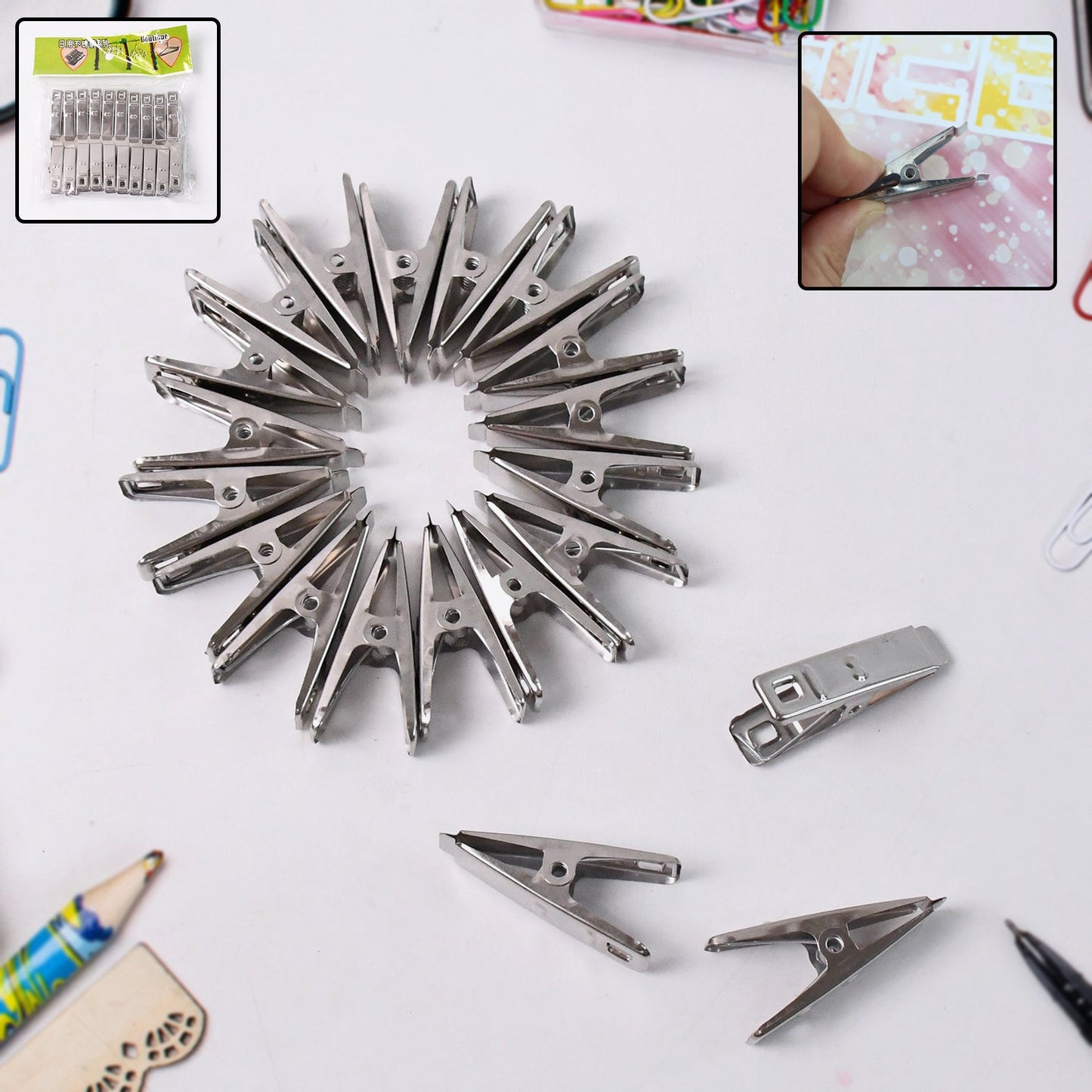 Rust-Resistant Stainless Steel Cloth Drying Pins – Strong