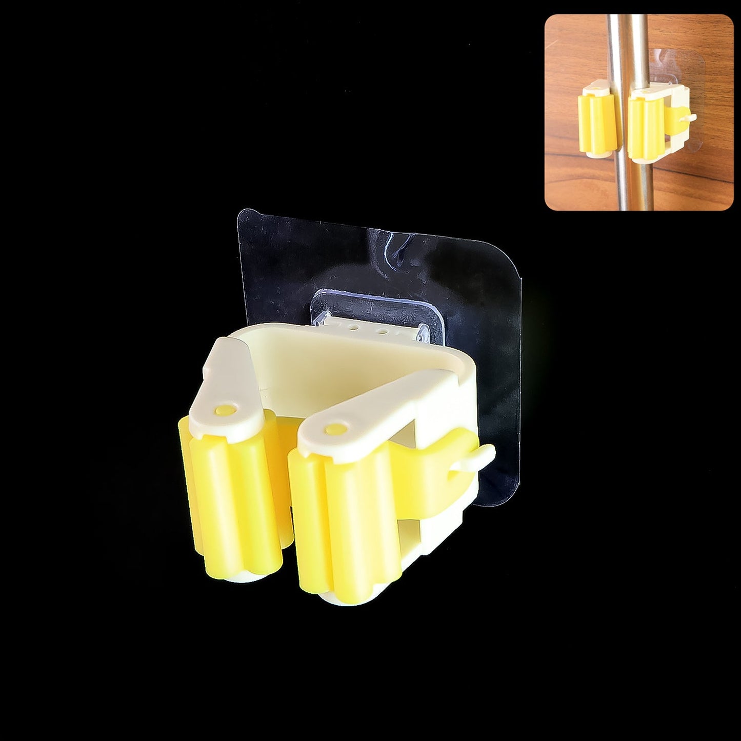 Clutter-Free Storage Self-Adhesive Mop Holder – Wall Mount