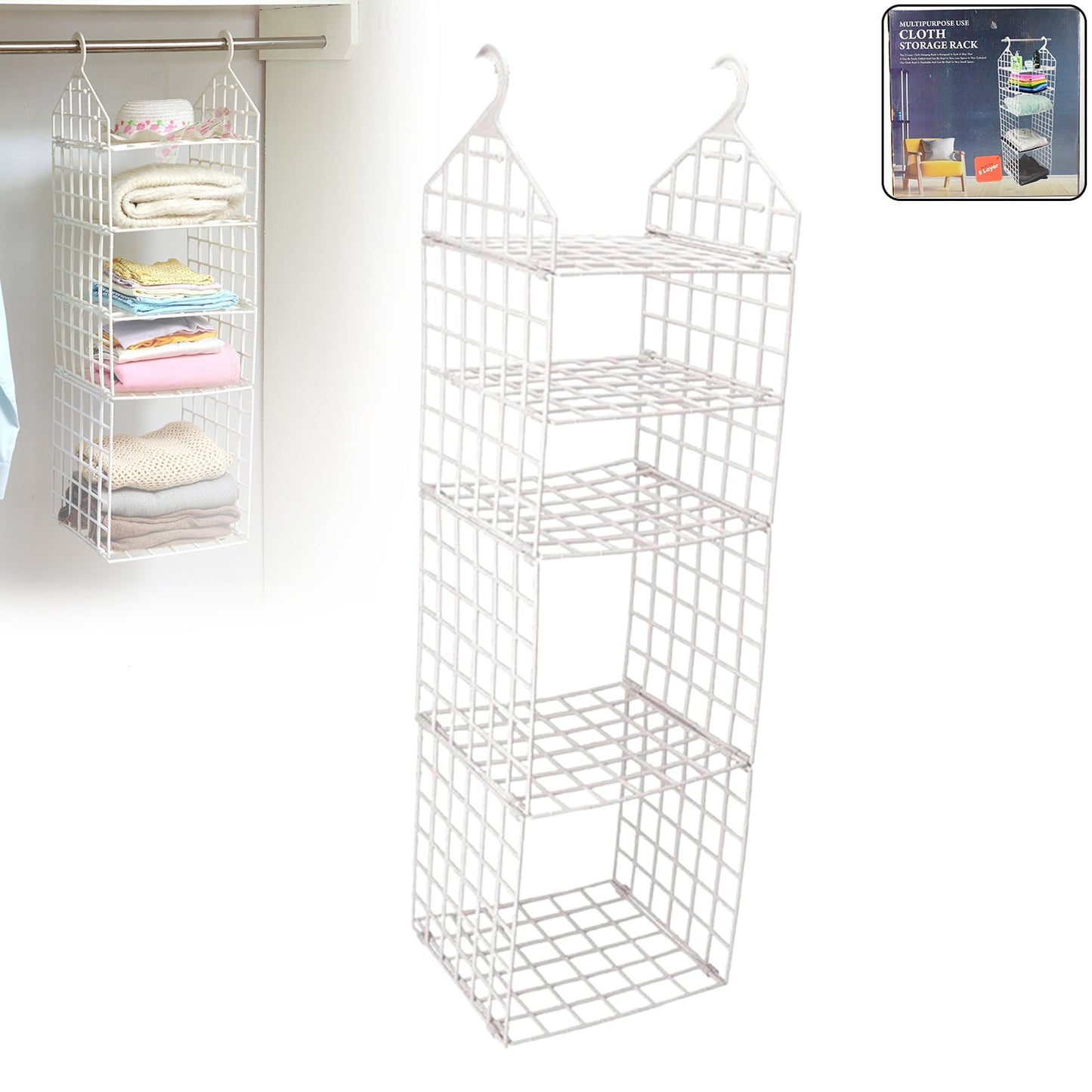 Clutter-Free Storage Folding Clothes Hanger – 5-Layer Space