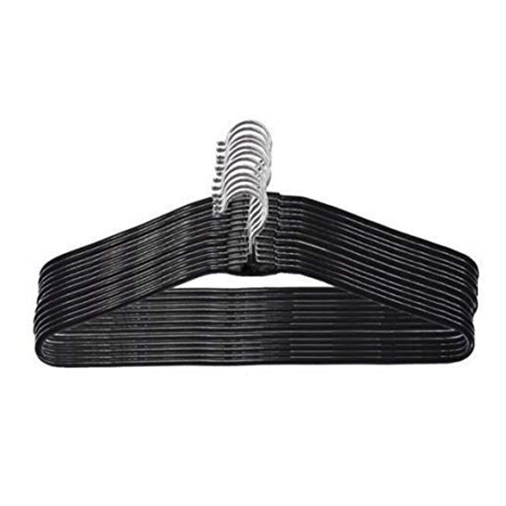 Stainless Steel Hangers – Durable 10-Pack Wardrobe Organiser