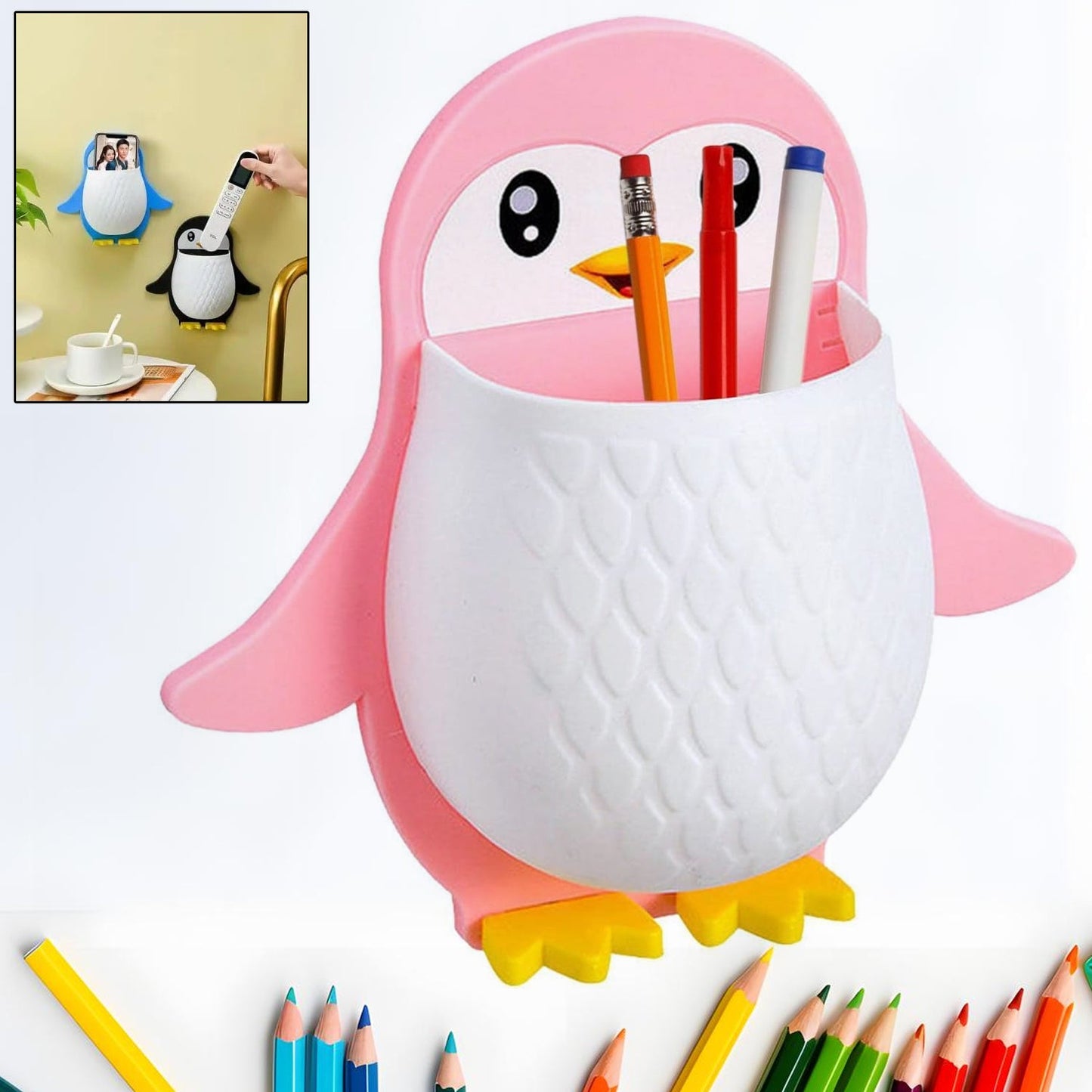Stay Organized Penguin Storage Box – Wall Mount Organizer
