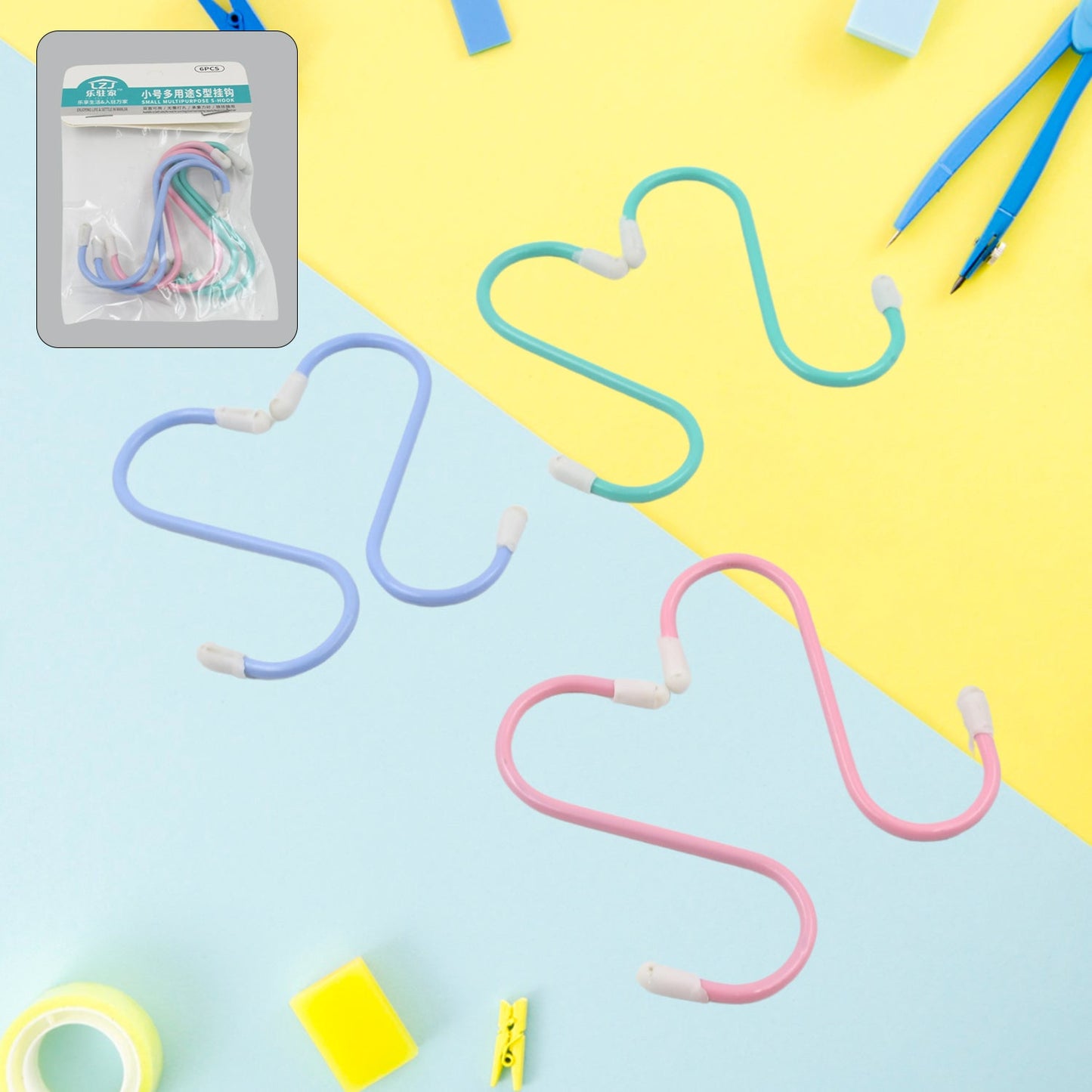 Heavy-Duty S Hooks Metal – Hanging Hooks (6 Pcs)