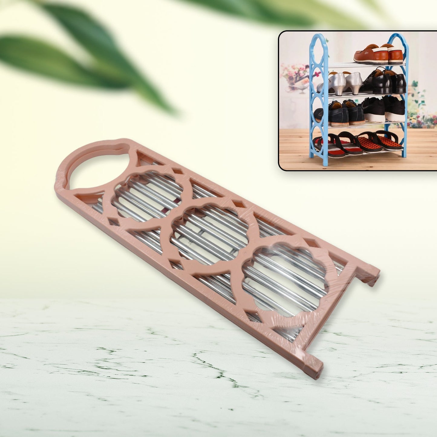 Clutter-Free Storage Folding Shoe Rack – 4-Layer Space Saver