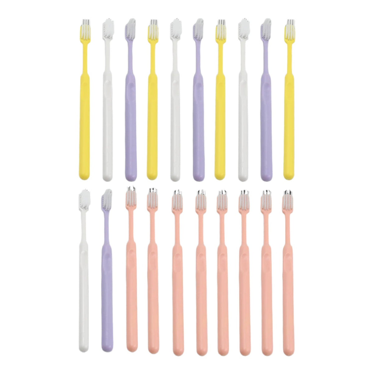 Soft Plastic Toothbrush Set – 20 Pcs with Travel Box