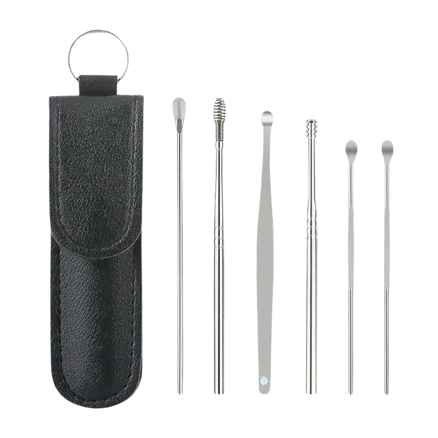 Ear Wax Cleaner Kit – 6-in-1 Reusable Tools with Pouch |