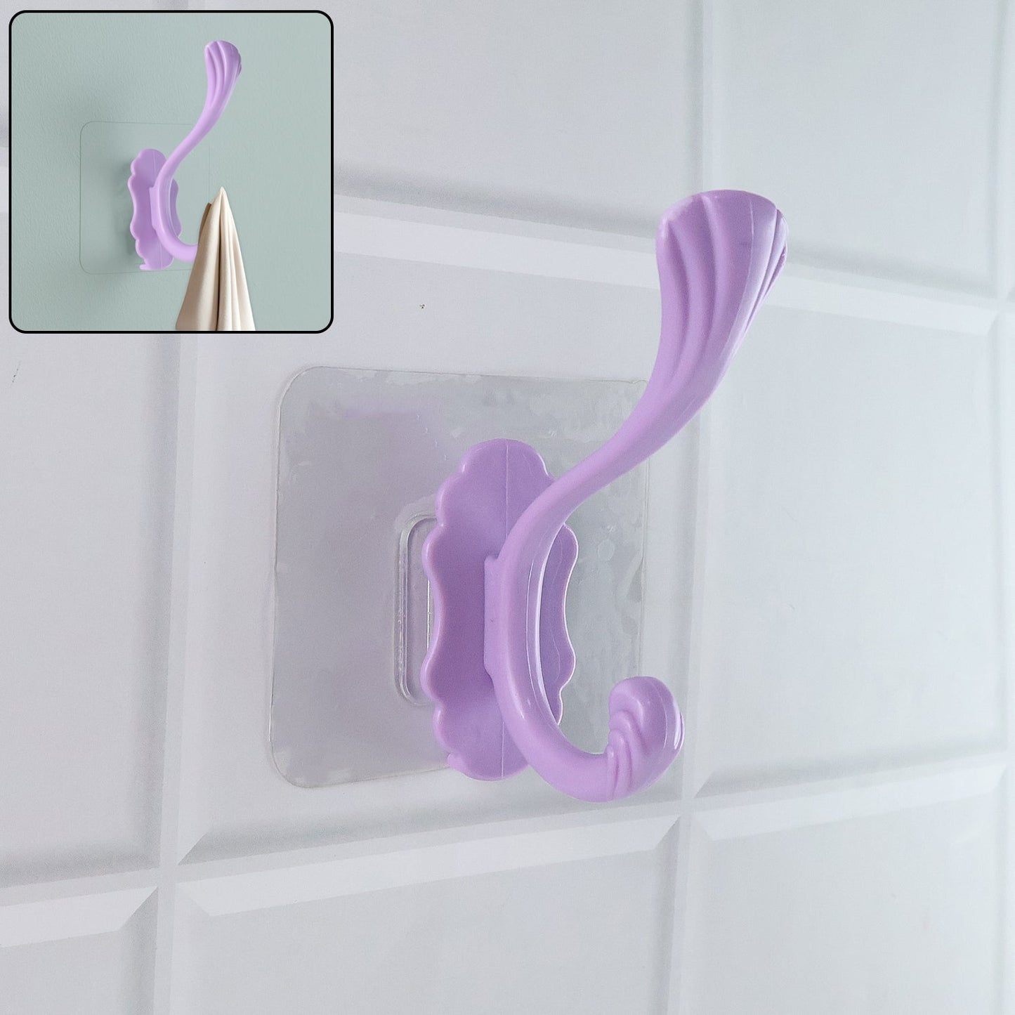 Heavy-Duty Self Adhesive Wall Hook – No Drilling Needed