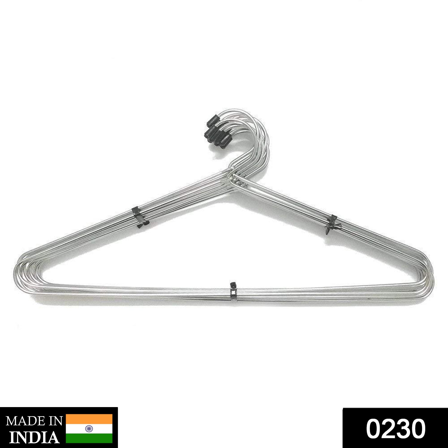 Ergonomic Stainless Steel Cloth Hanger (Set of 12) – Durable - main product view