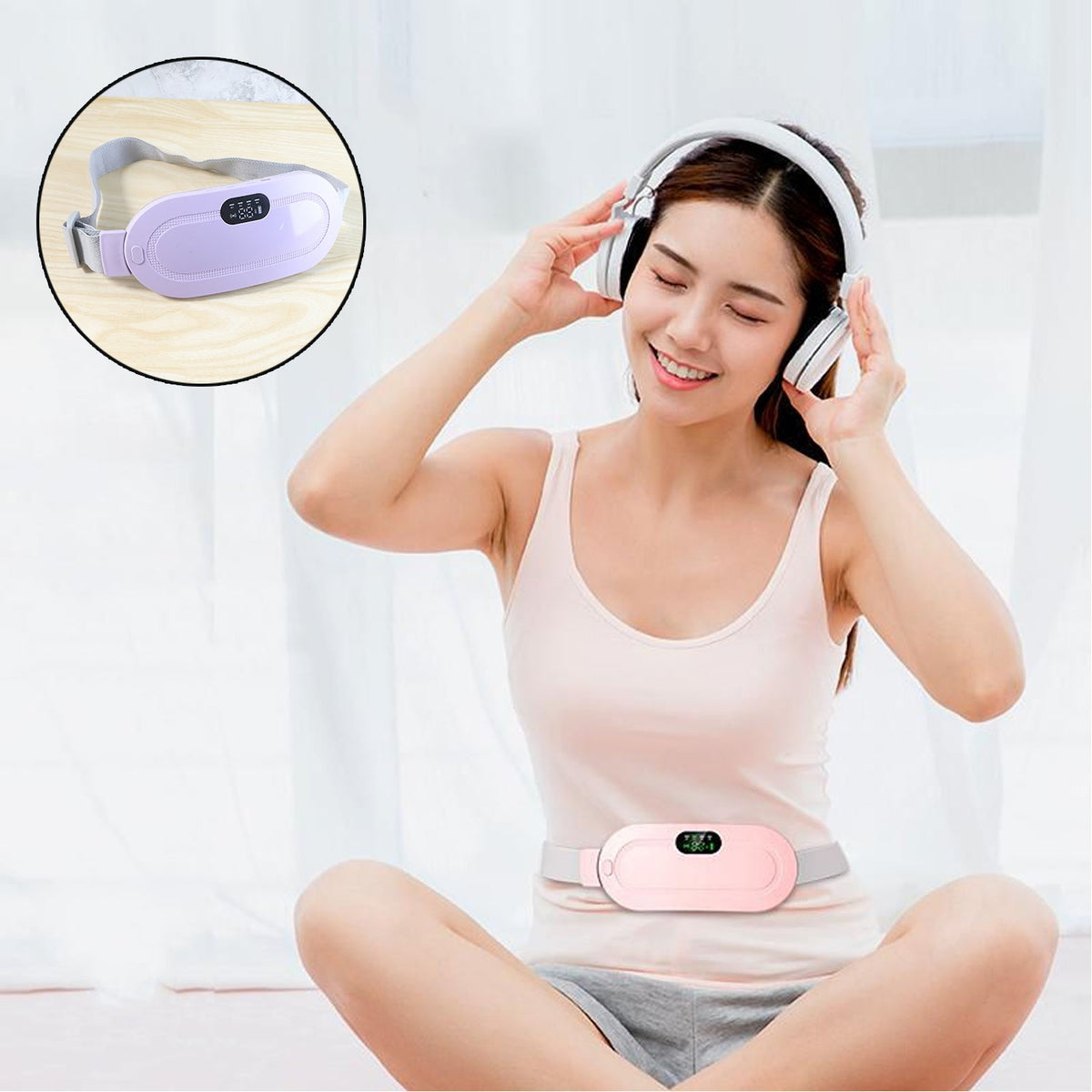Menstrual Cramp Relief Belt – Rechargeable Heating Pad
