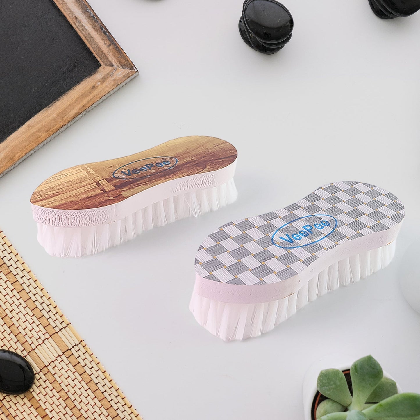 Ergonomic Laundry Brush Set – Curved Design with Strong