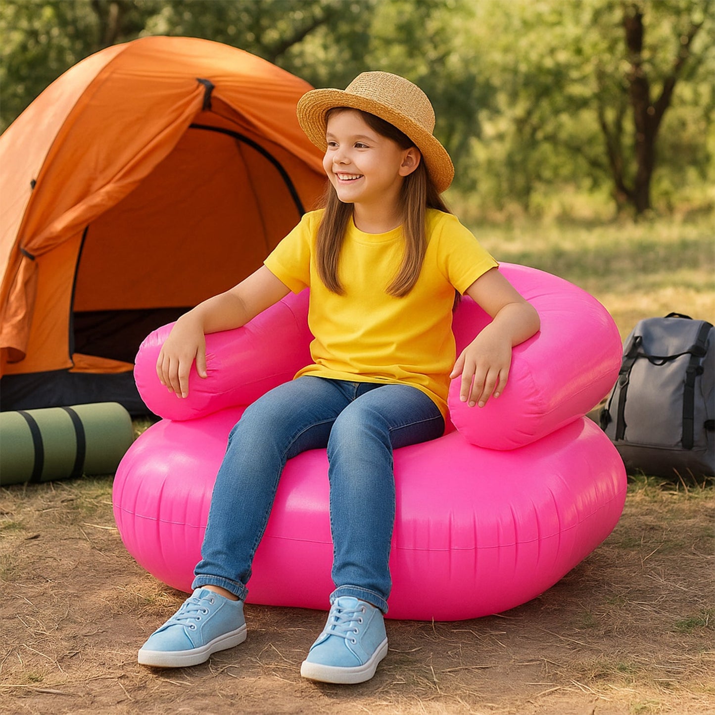 Travel-Ready Inflatable Kids Sofa Chair – Durable Seating - main product view