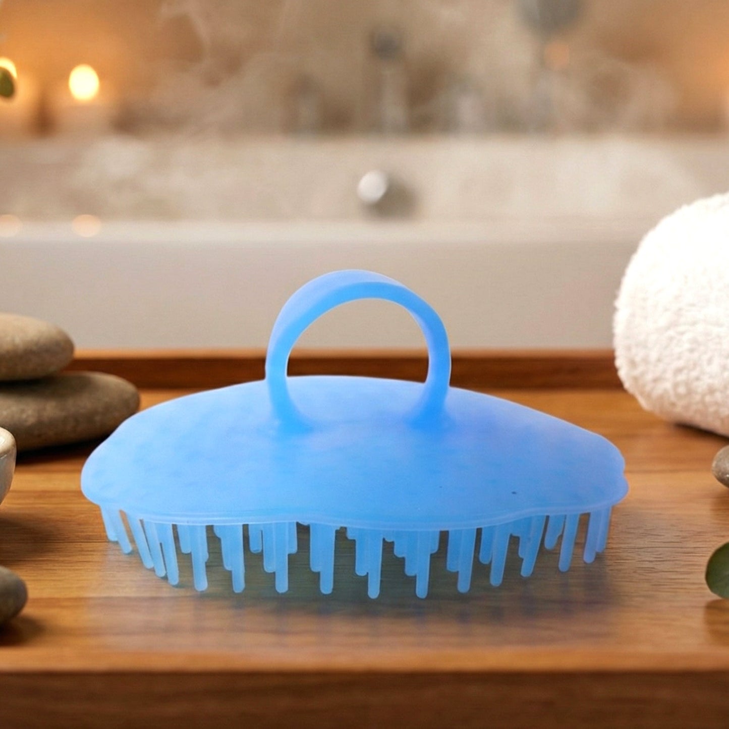 Silicone Scalp Massager – Deep Cleansing Shampoo Brush