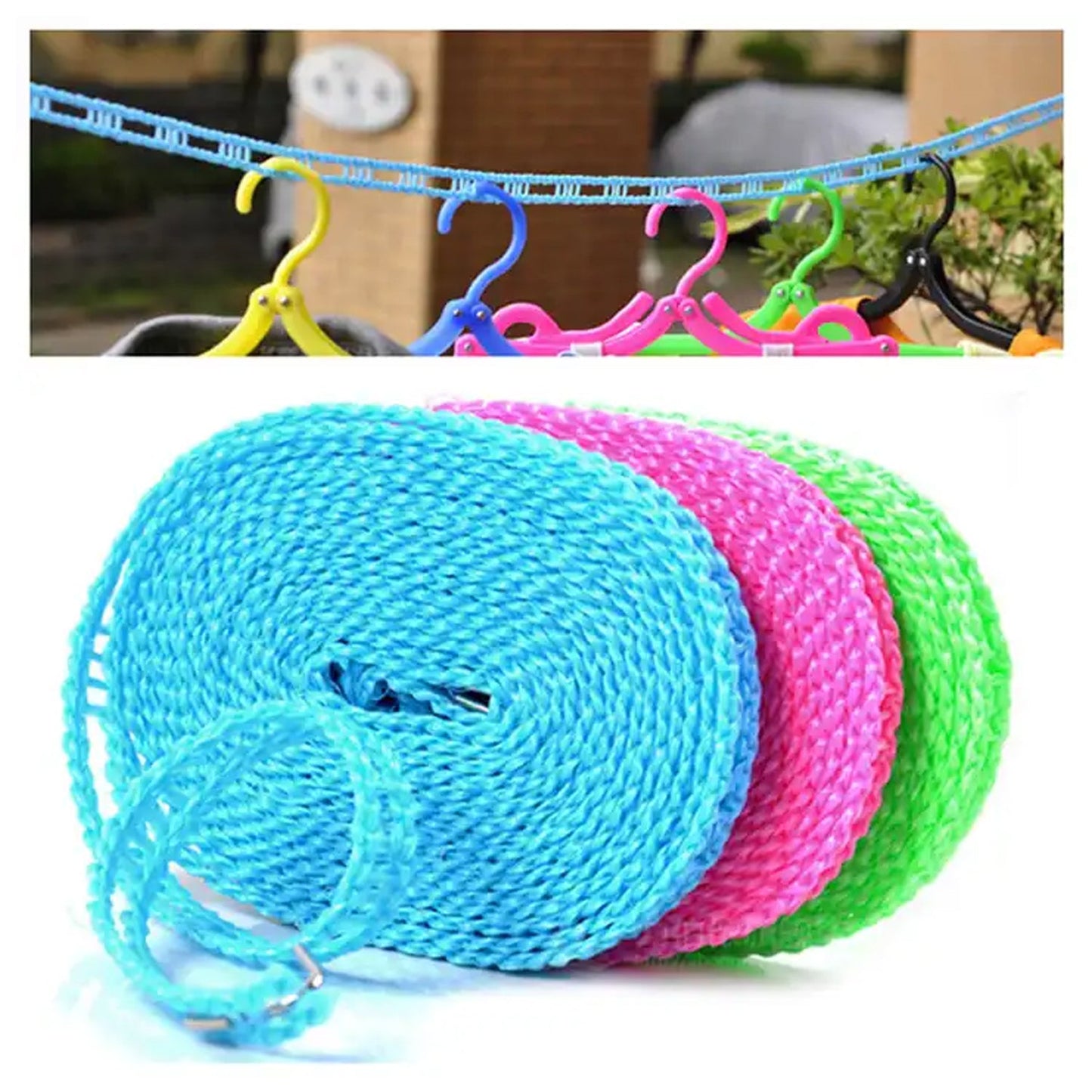 Anti-Slip Clothesline Rope – 3m Nylon, Indoor/Outdoor