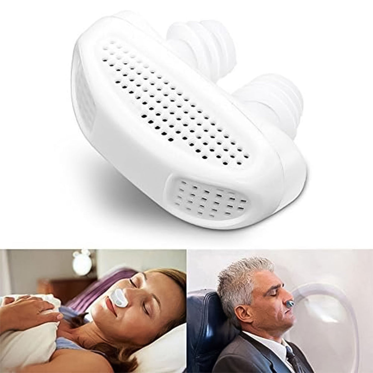 Anti-Snoring Nose Clip – 2-in-1 Air Purifier Device