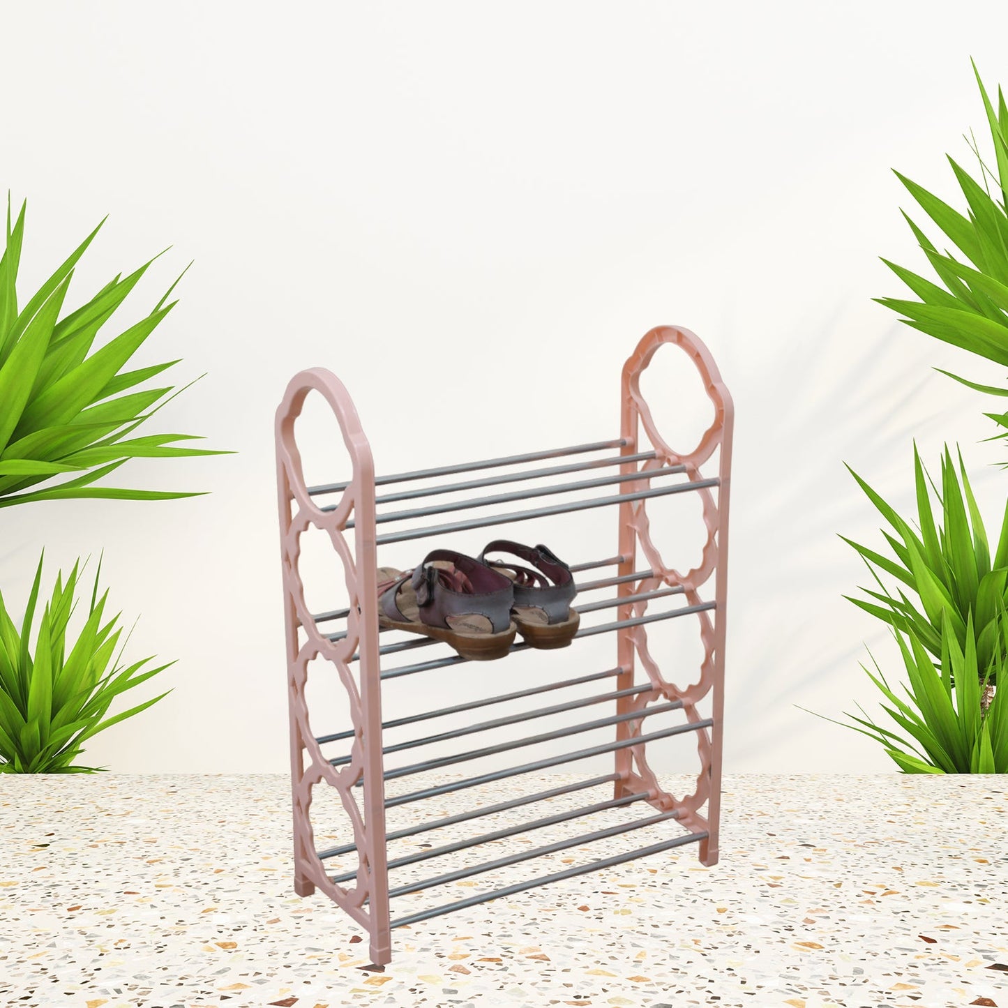 Clutter-Free Storage Folding Shoe Rack – 4-Layer Space Saver