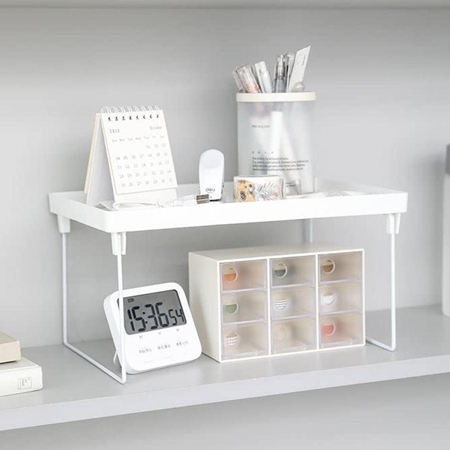 Space-Saving Plastic Organizer Storage Rack – Rust-Proof