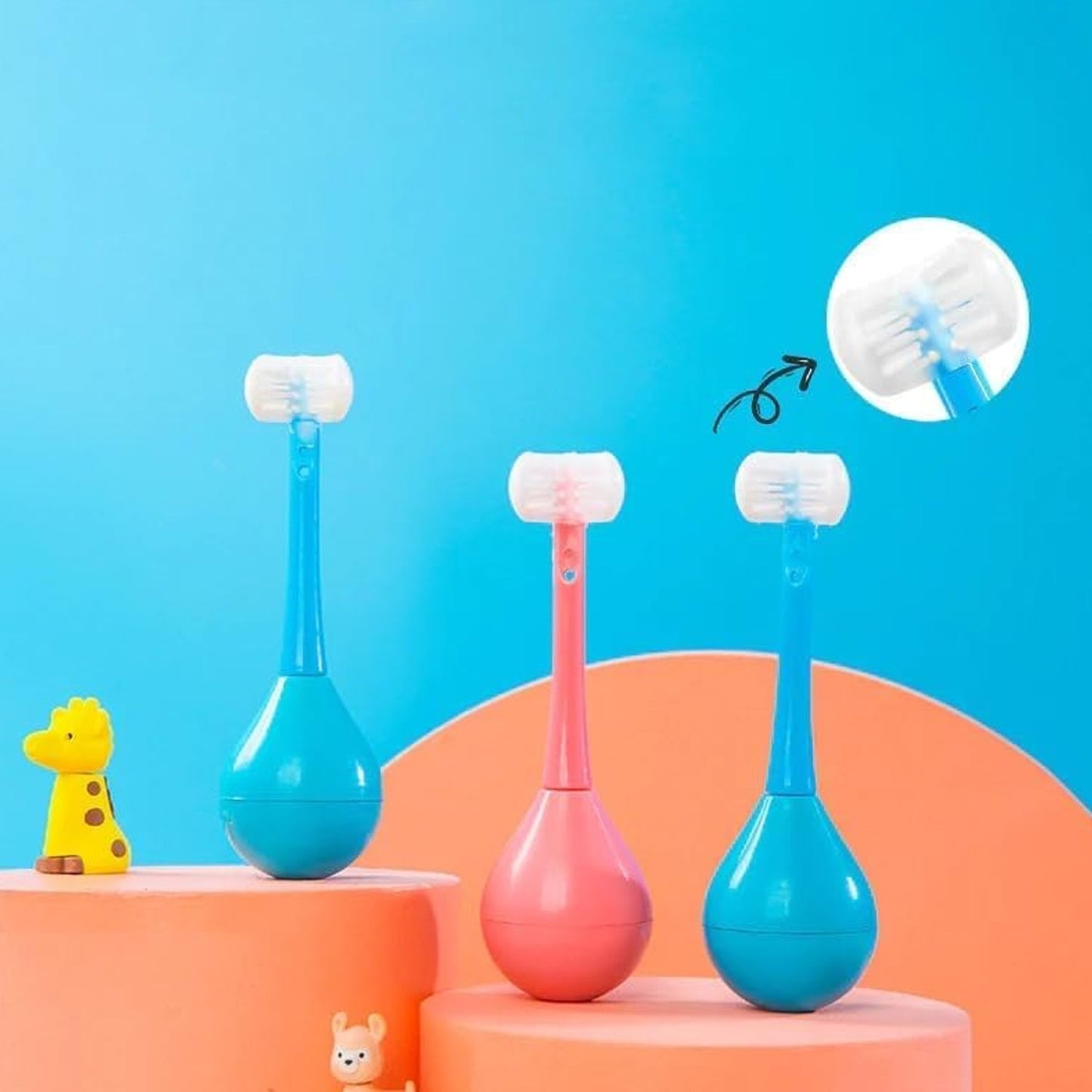 Kids 3-Sided Toothbrush – Gentle Silicone Head for Ages 2-12 | MintGuard