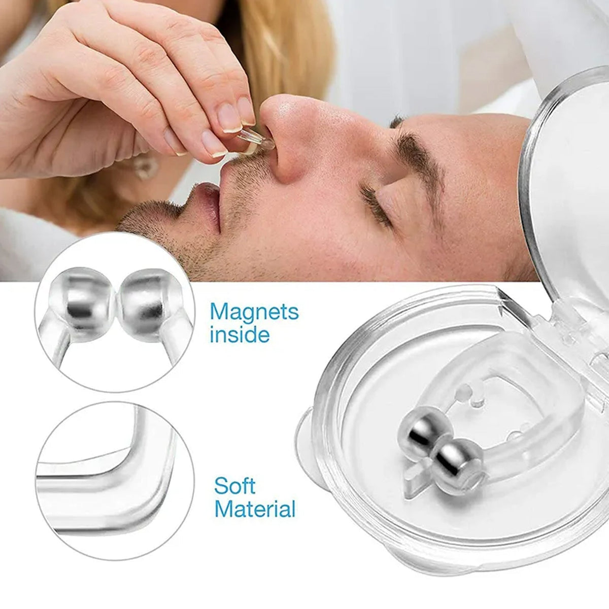 Anti-Snore Nose Clip – Silicone for Comfortable Sleep