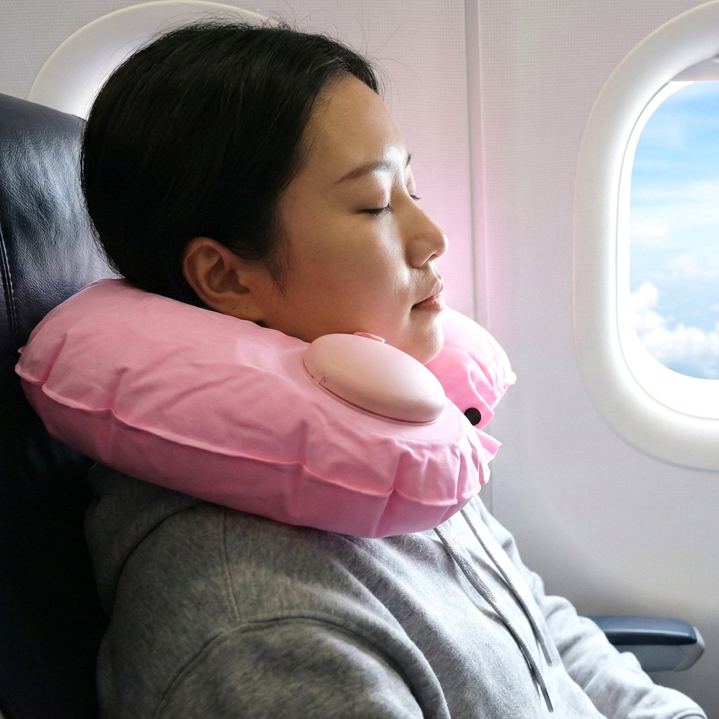 Inflatable Travel Neck Pillow – Ergonomic Adjustable Comfort
