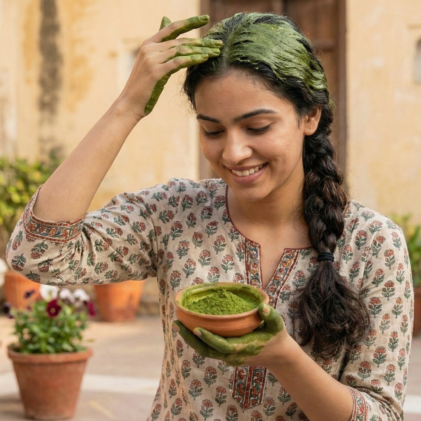 Natural Indigo Powder – Pure Herbal Hair Coloring & Care 80 gm