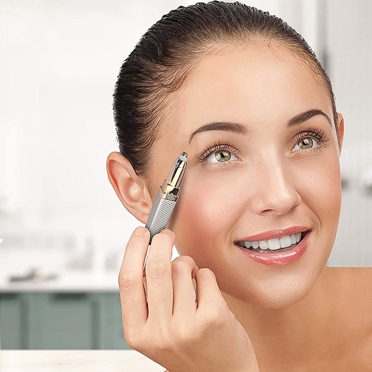 2-in-1 Eyebrow Razor – Rechargeable, Painless Hair Shaver with LED Light