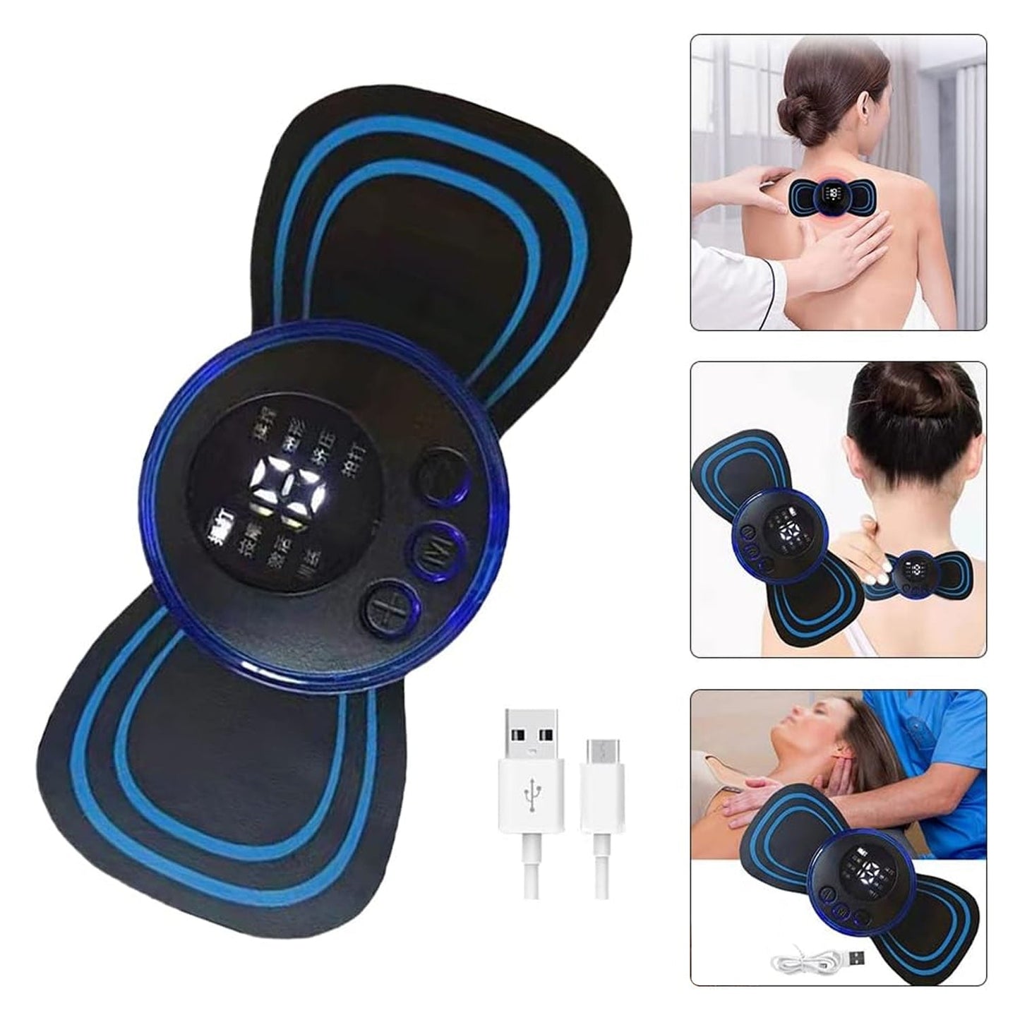 Portable Neck Massager – USB Rechargeable EMS | Velvet Wellness