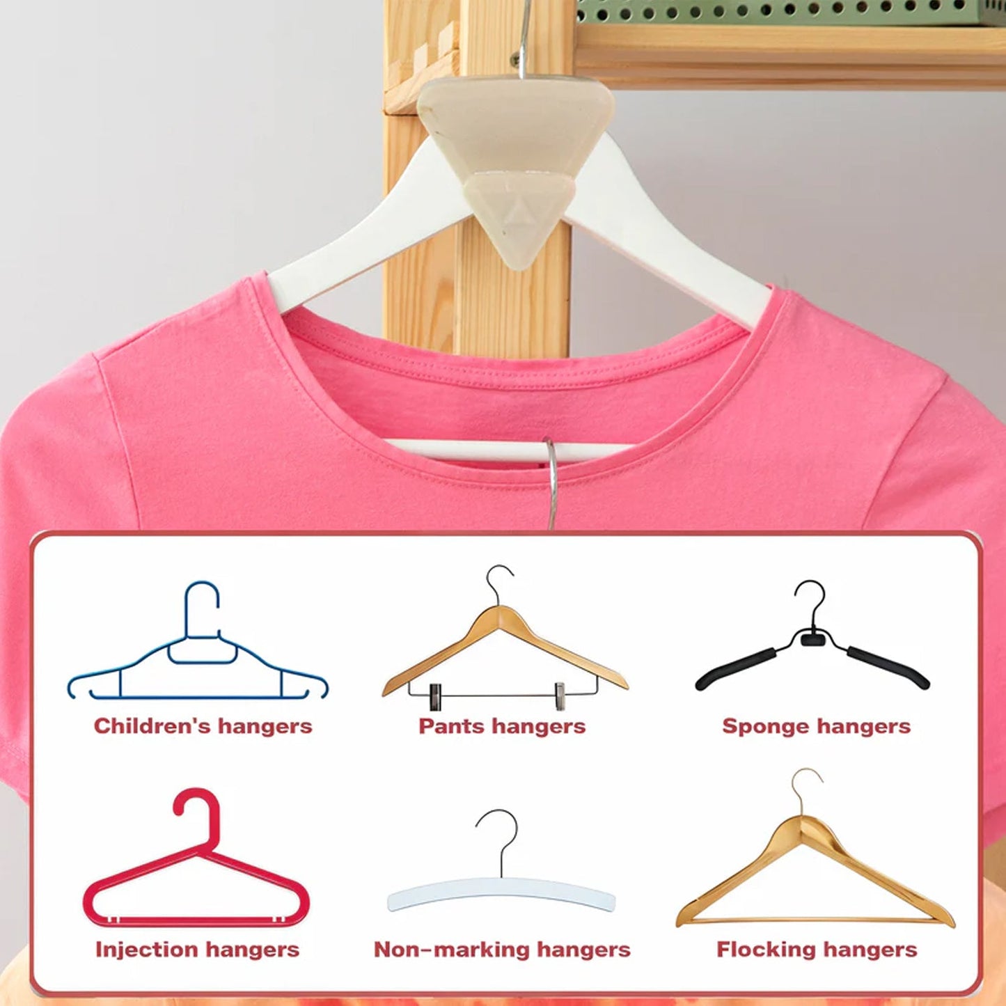 Space-Saving Plastic Triangle Hanger Connector Hook – Wardrobe