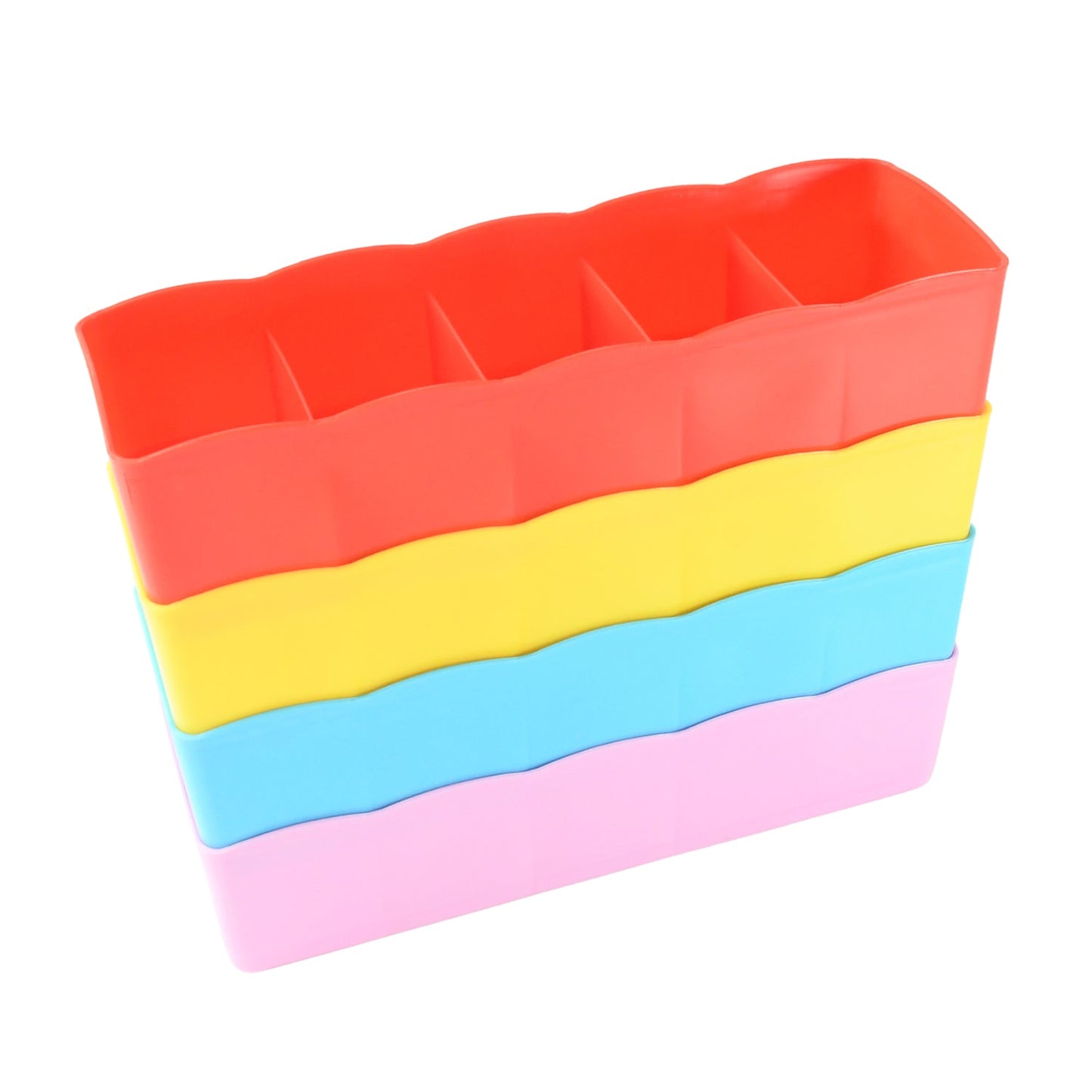 Stay Organized Drawer Organizer Box Set – Grid (4-Piece)
