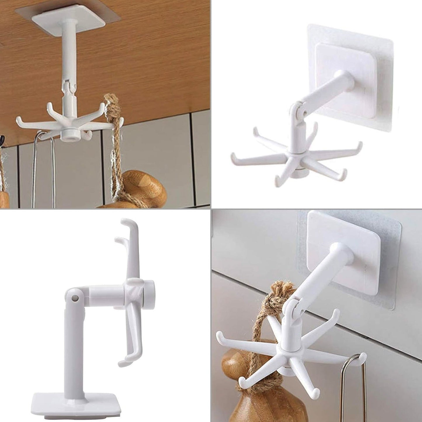 Self-Adhesive Wall Hook – 360° Rotating & Waterproof