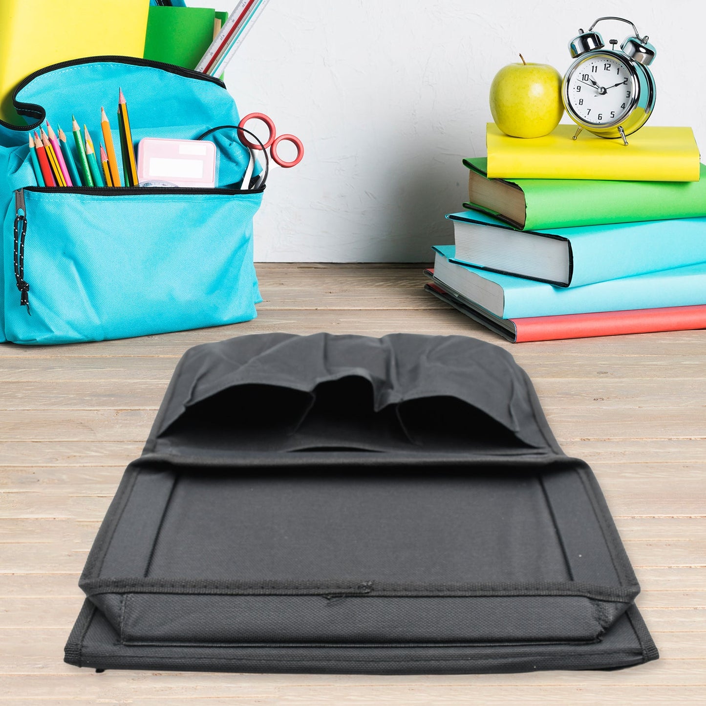 Mess-Free Sofa Armrest Organizer – Black Storage Caddy