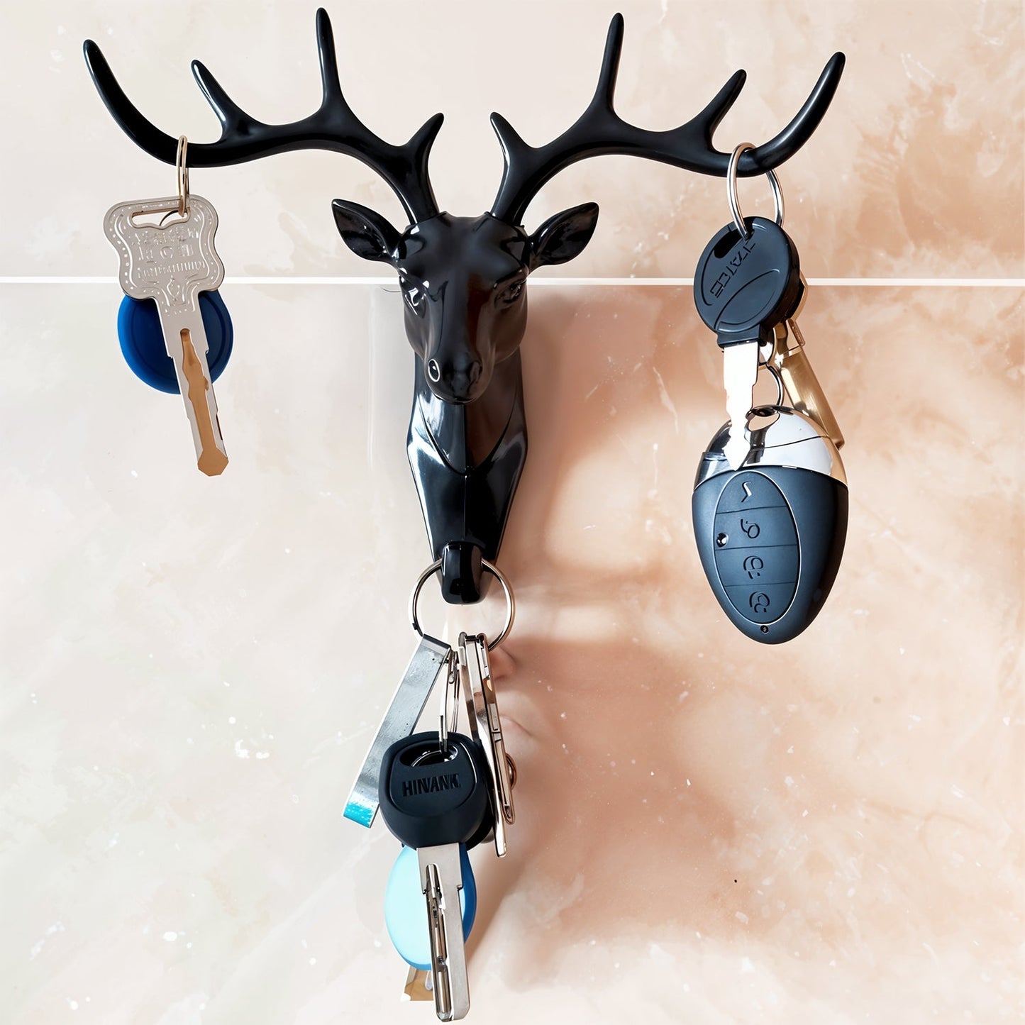 Deer Head Wall Hook – Self-Adhesive & Decorative