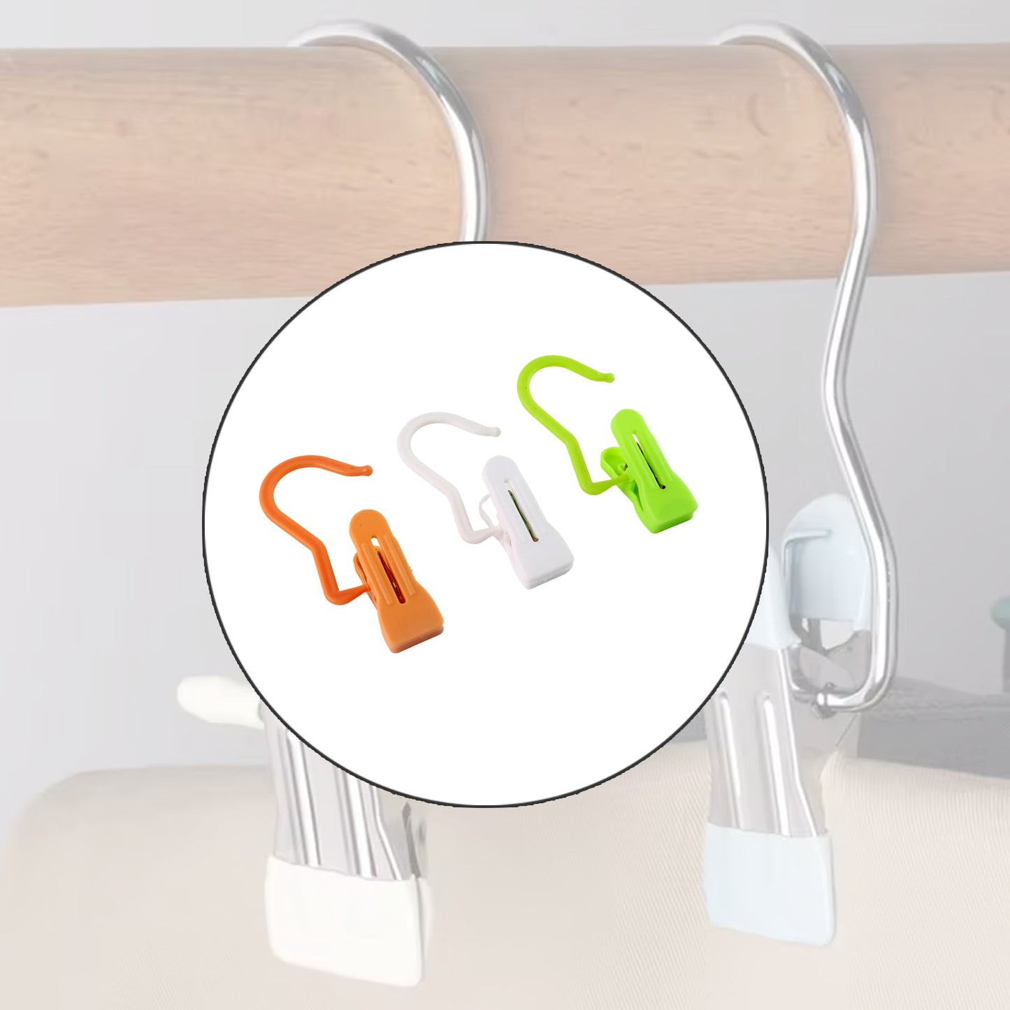 All-in-One Hanging Hook Clip – Strong Grip & Rotatable, Use