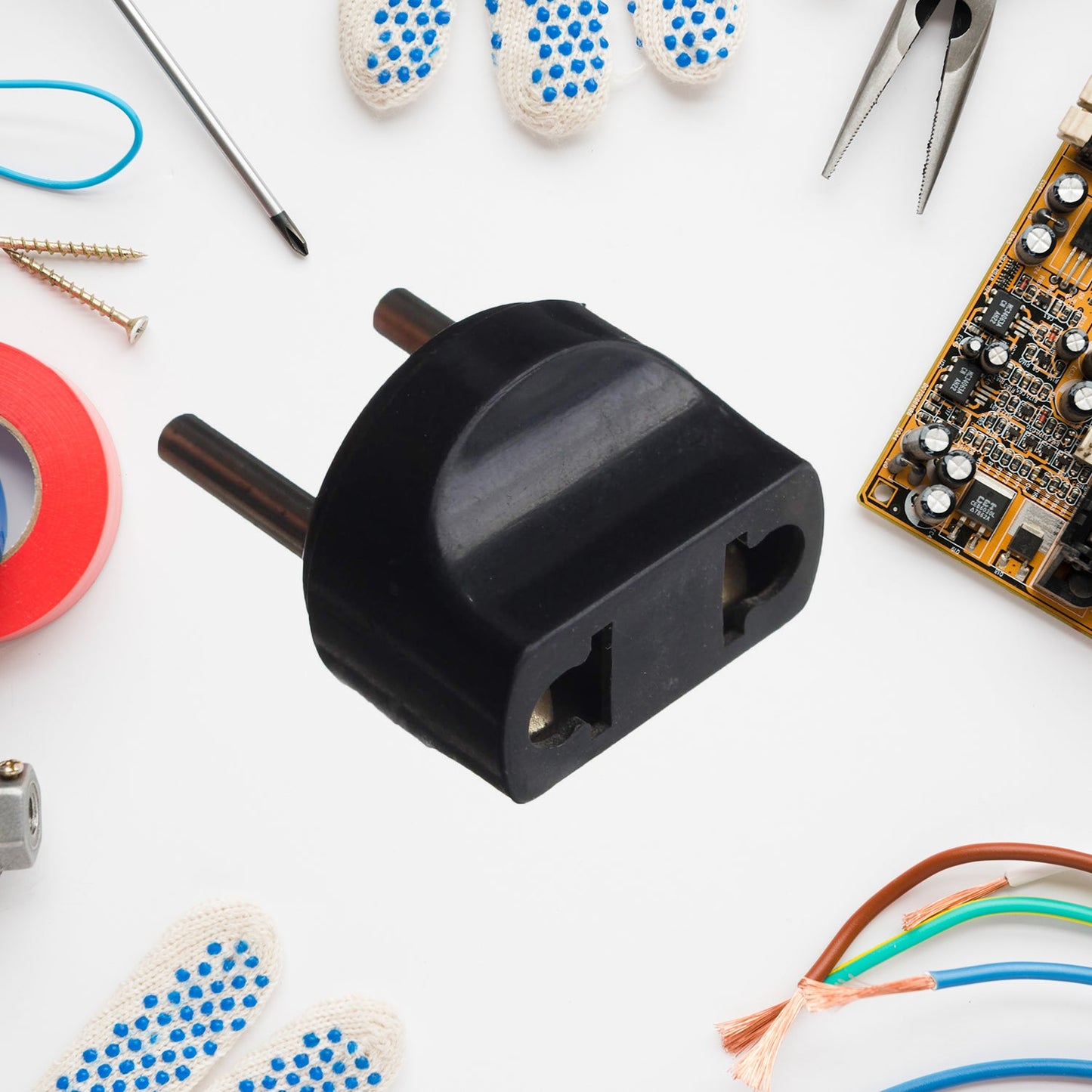 2 Pin Plug Adapter – Universal to Indian Sockets |